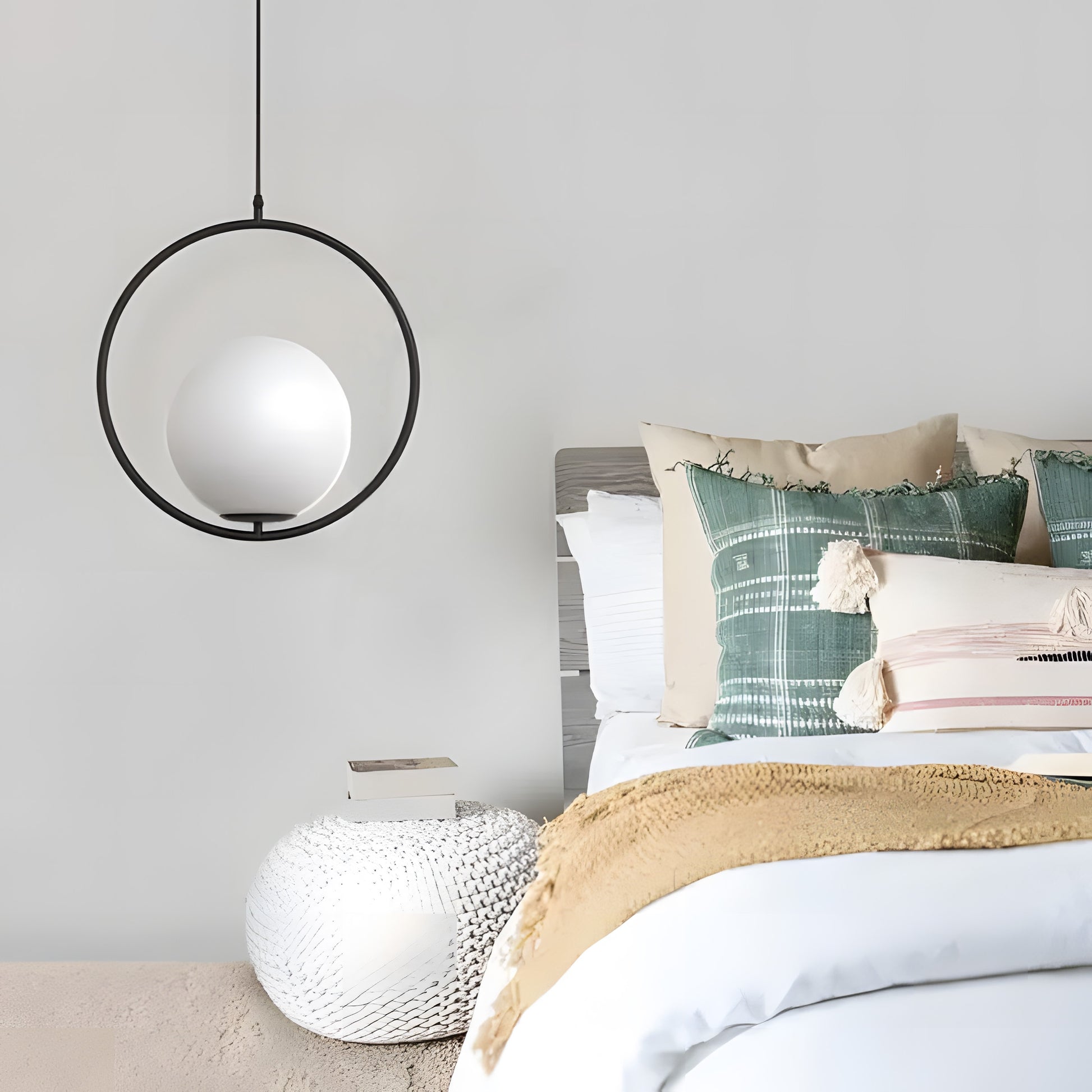 Lampa Sufitowa Wisząca Szklana Kula G110-1w Czarna  6