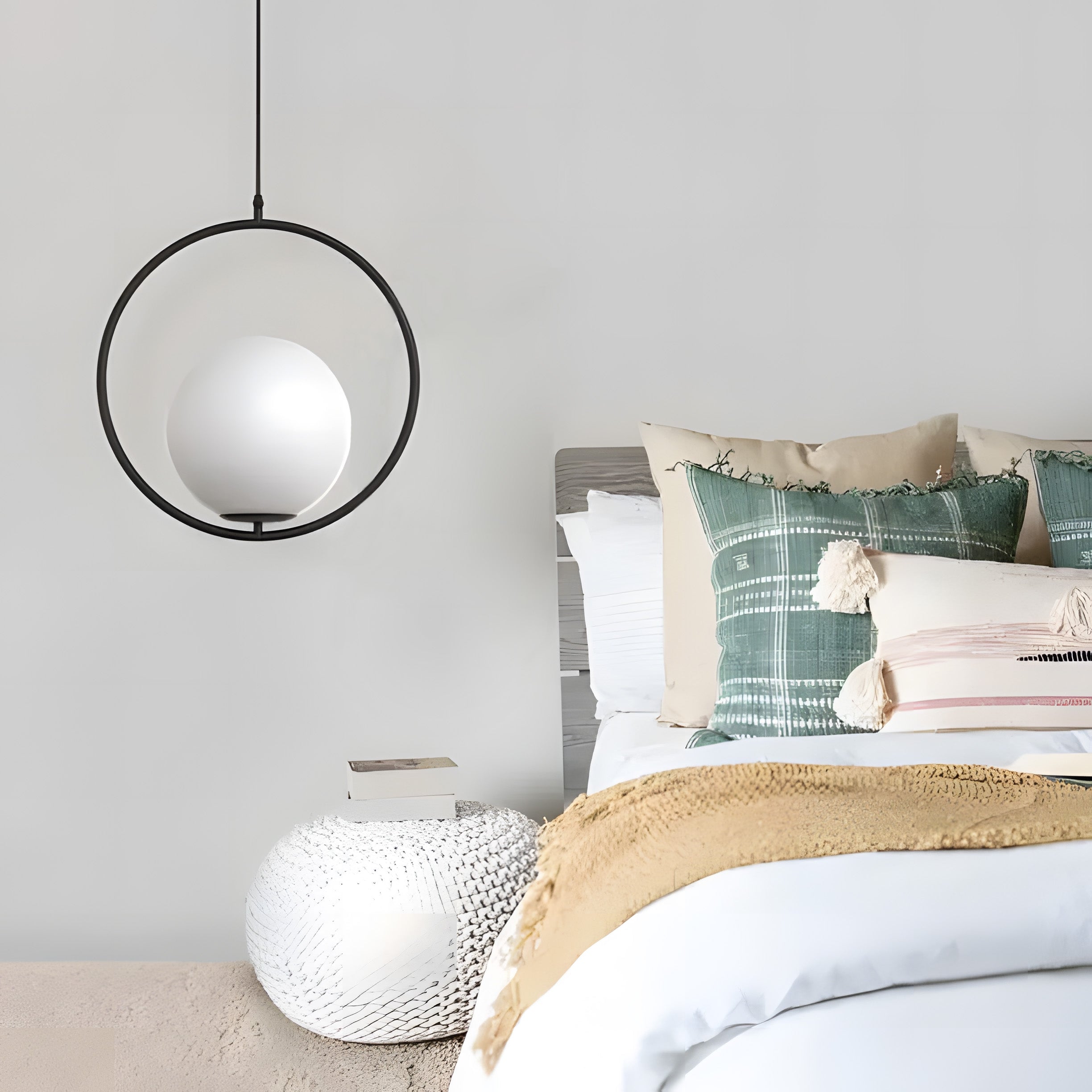 Lampa Sufitowa Wisząca Szklana Kula G110-1w Czarna  6