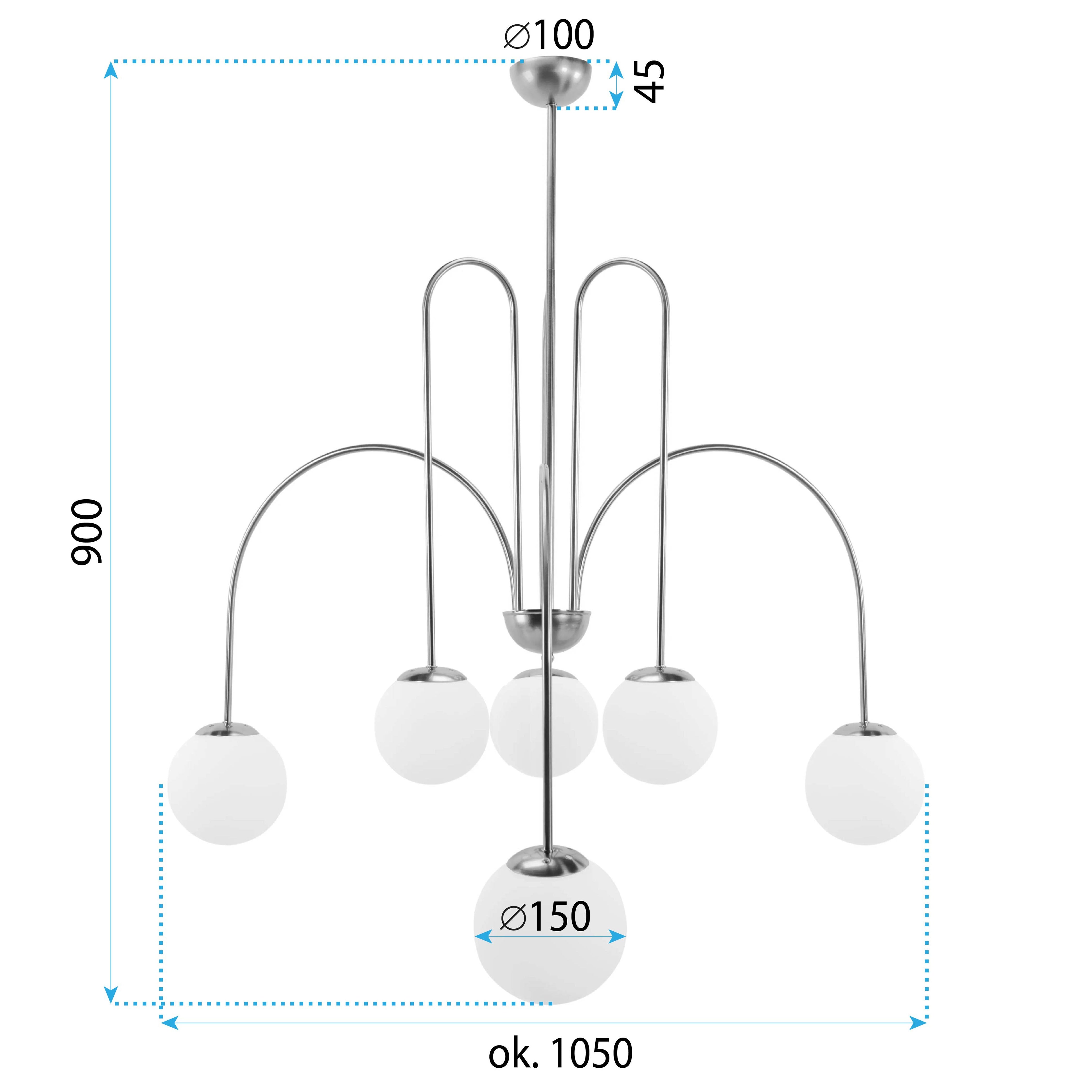 Lampa Sufitowa Wisząca Złota APP1584-6CP  8