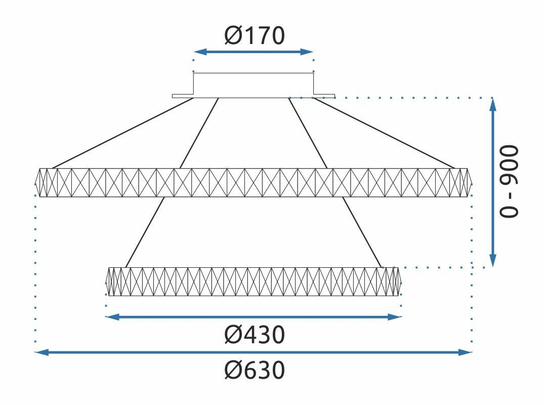 Lampa Wisząca Led G044-2cp Chrom  6