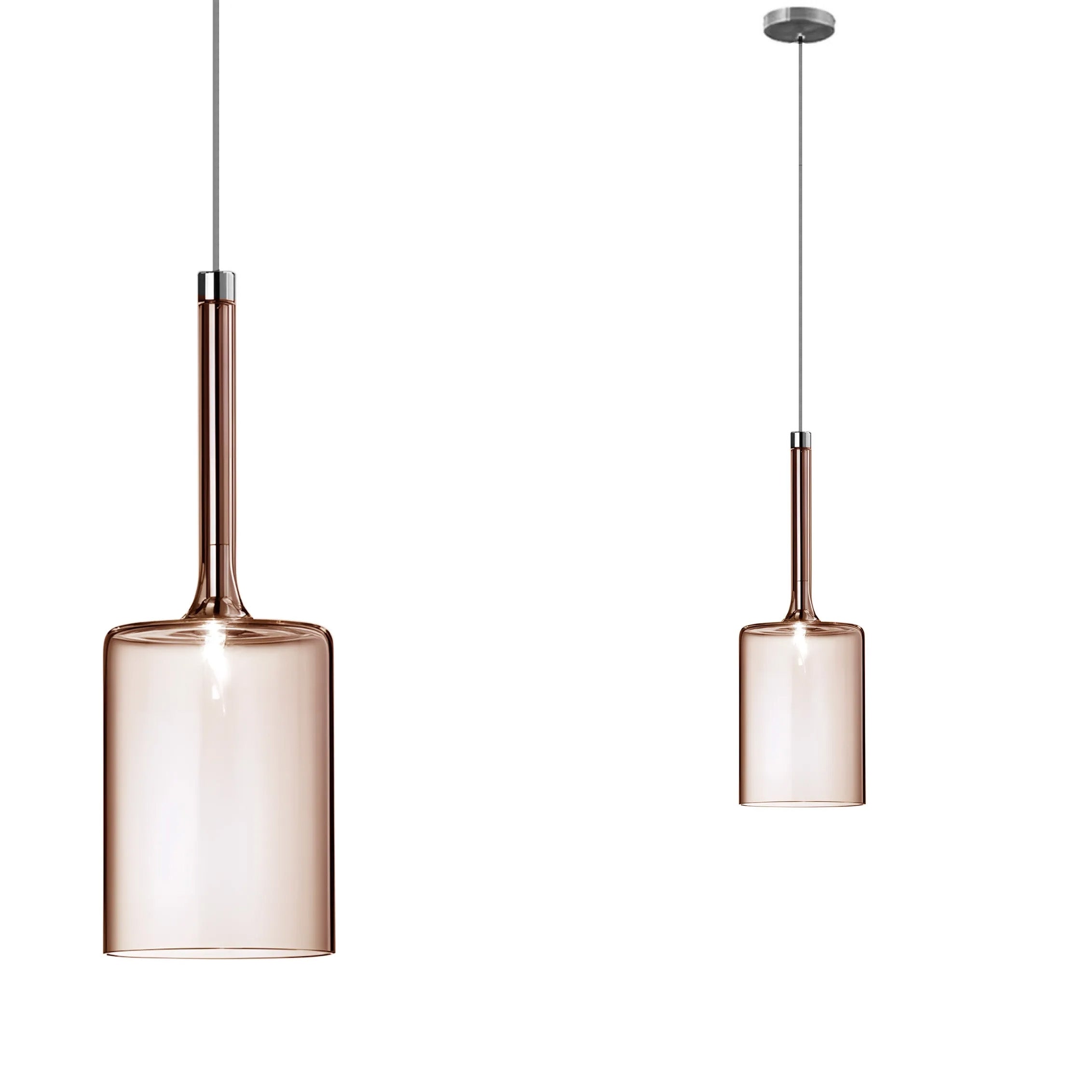 Lampa Sufitowa Wisząca Szklany Klosz APP1699-1CP Amber B  1