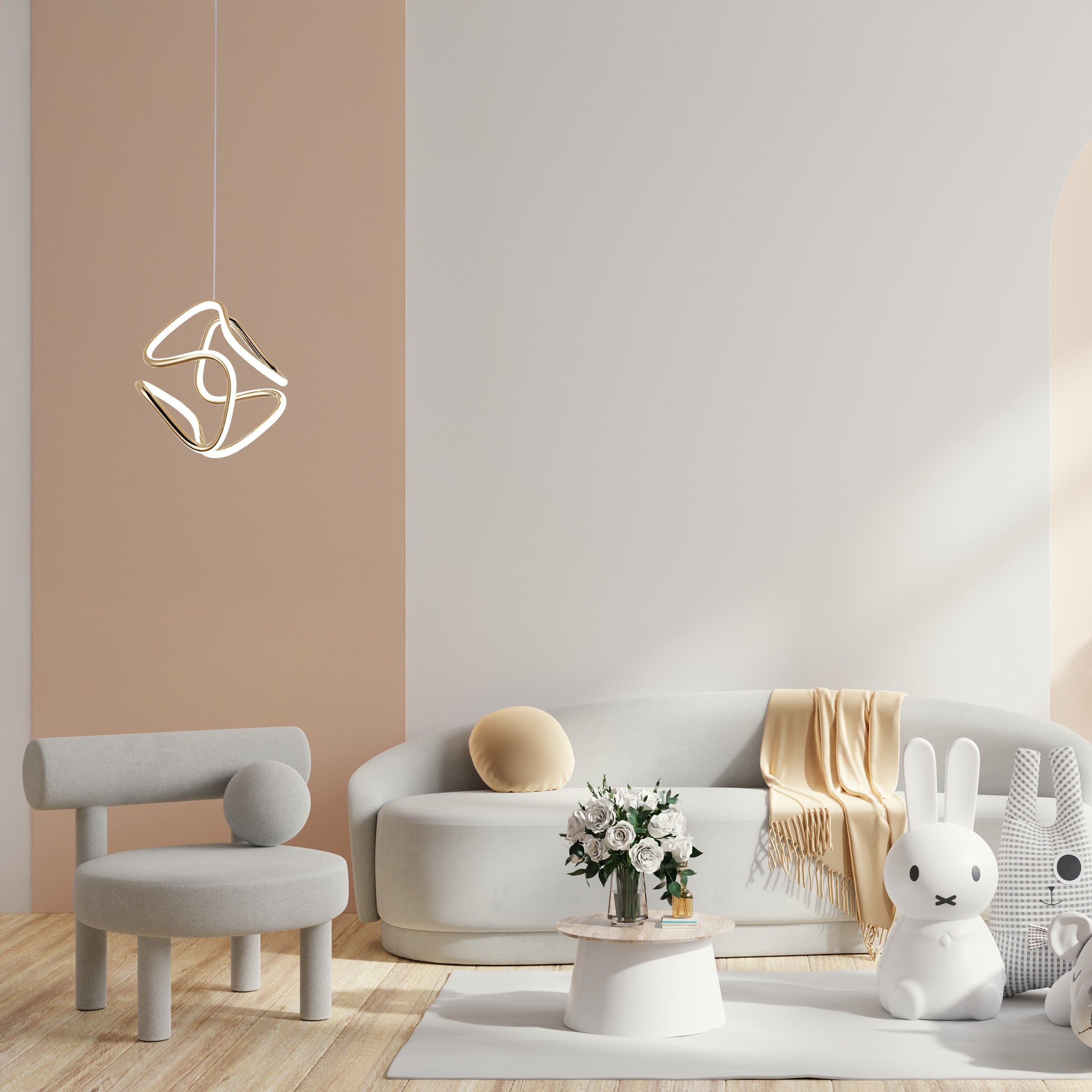 Lampa Wisząca Led G067-cp Złota  3