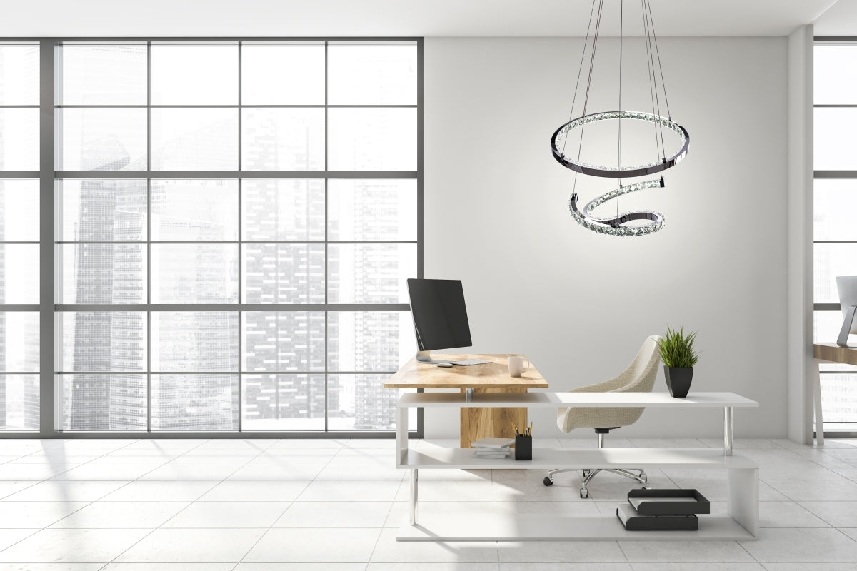 Lampa Kryształowa Wisząca Ring Led APP773-2CP  9