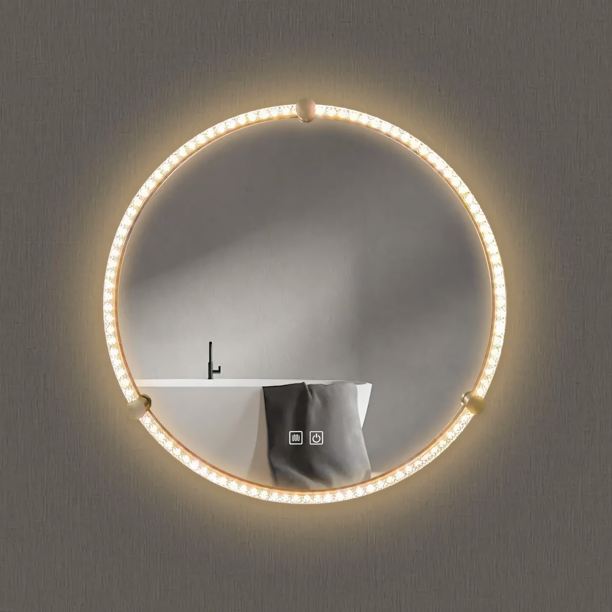 Lustro Ścienne Led Z Ramą 60cm 106  9