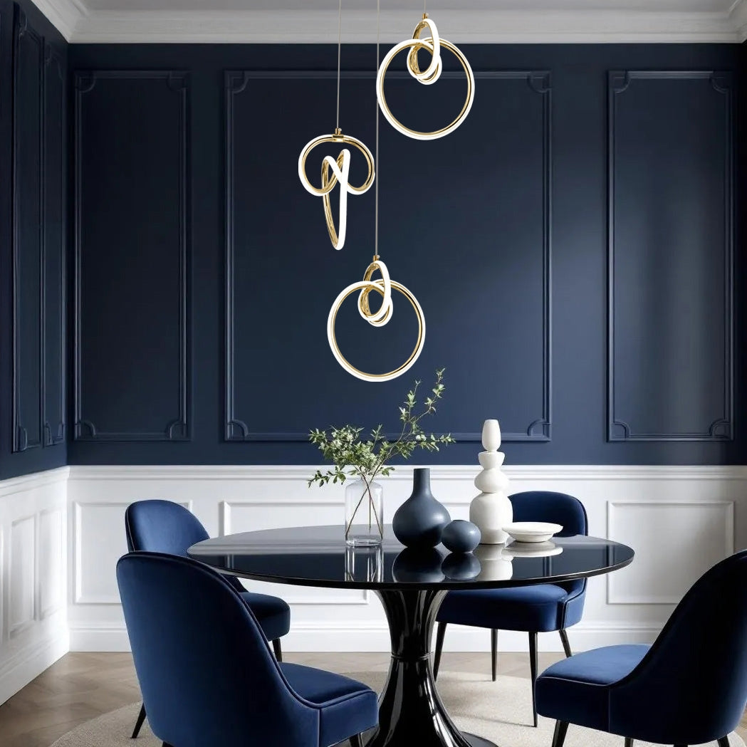 Lampa Wisząca Led G072-3cpr Złota  2