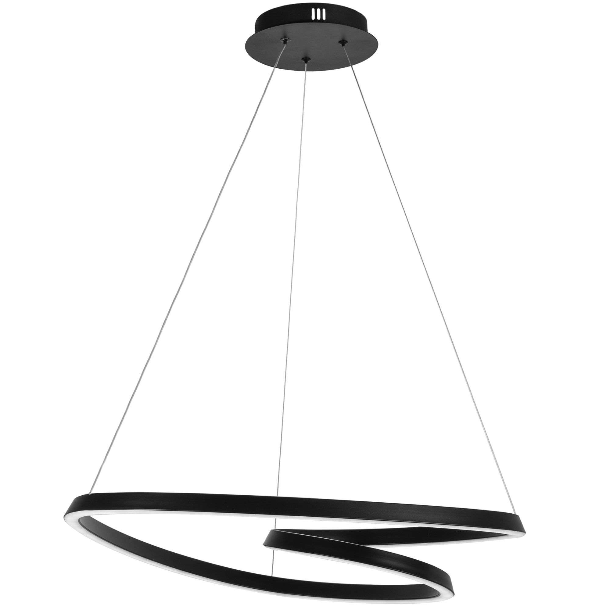 Lampa Sufitowa Wisząca Loop Led + Pilot App796-cp Czarna  3