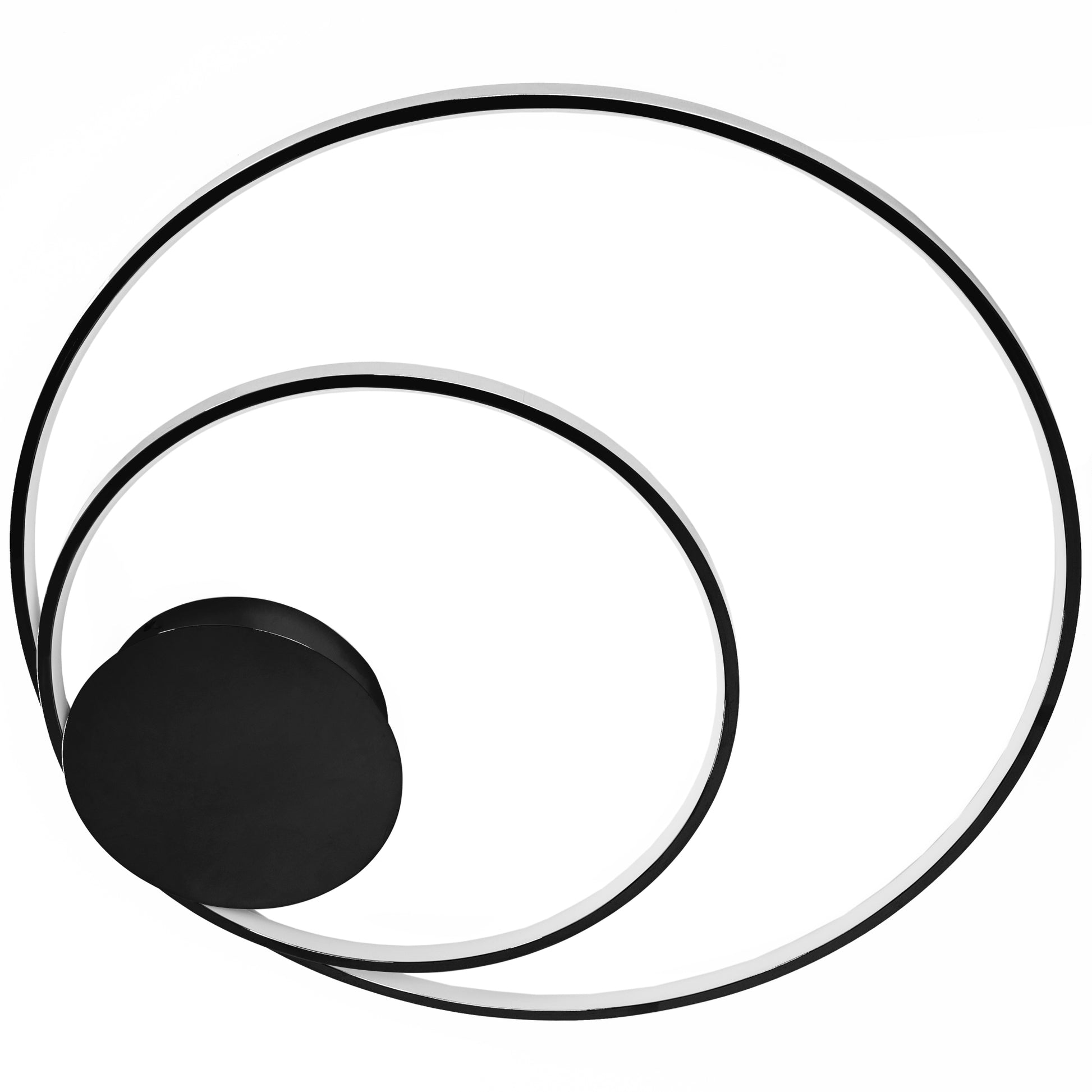 Lampa Sufitowa Z Pilotem Plafon Led App802-c Czarna  2