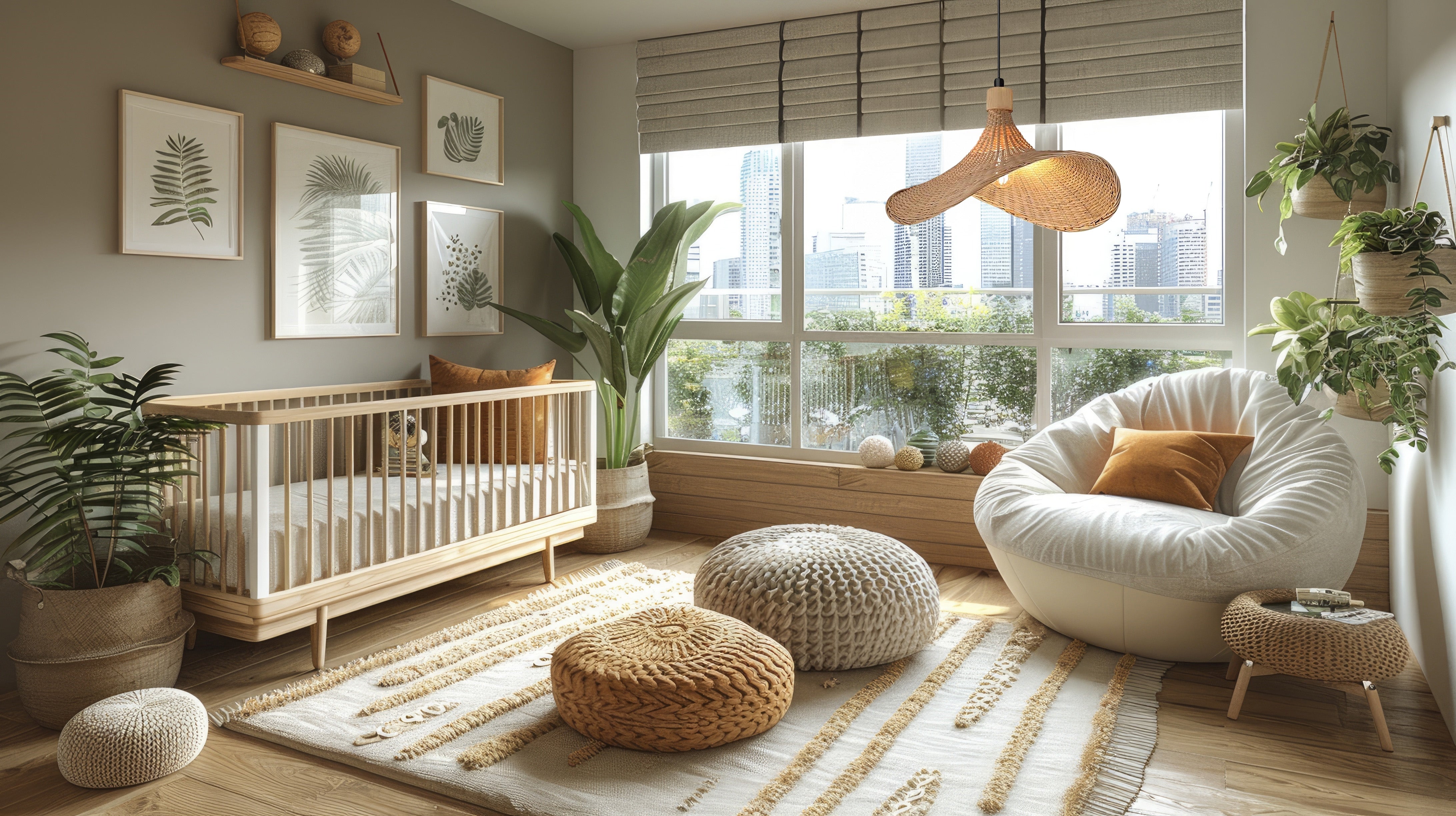 Lampa Wisząca Bambusowa APP1642-1CP 30cm  12