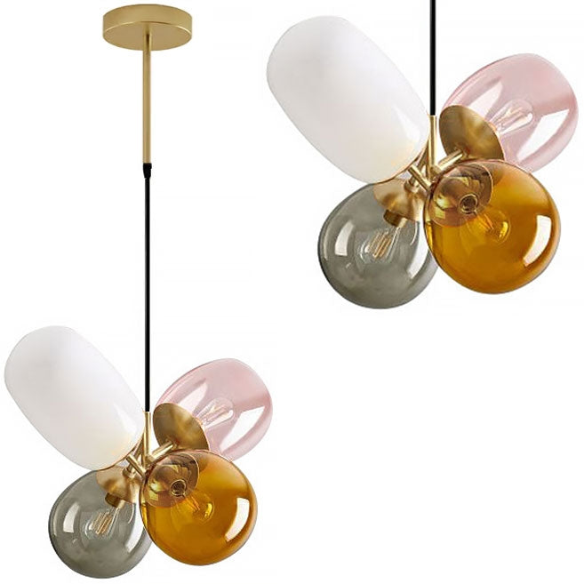 Lampa Sufitowa Wisząca Szklana APP436-4C Multicolor  1