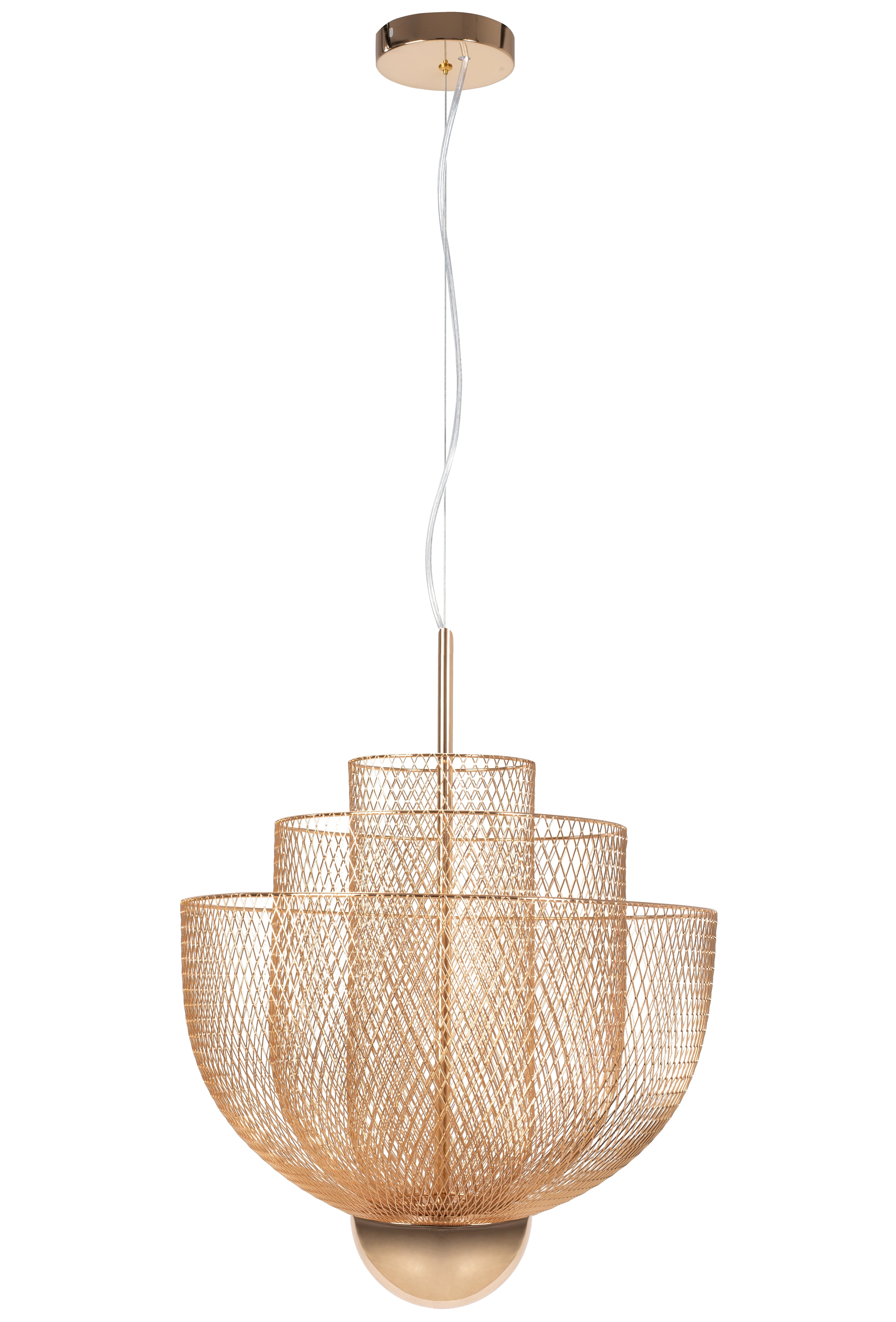 Lampa Sufitowa Wisząca Ażurowa App888-cp Różowe Złoto  4