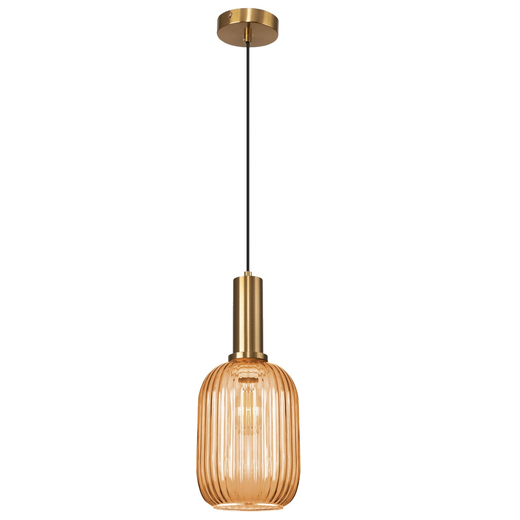 Lampa Sufitowa Wisząca Szklana APP458-1CP Pomarańczowa  3