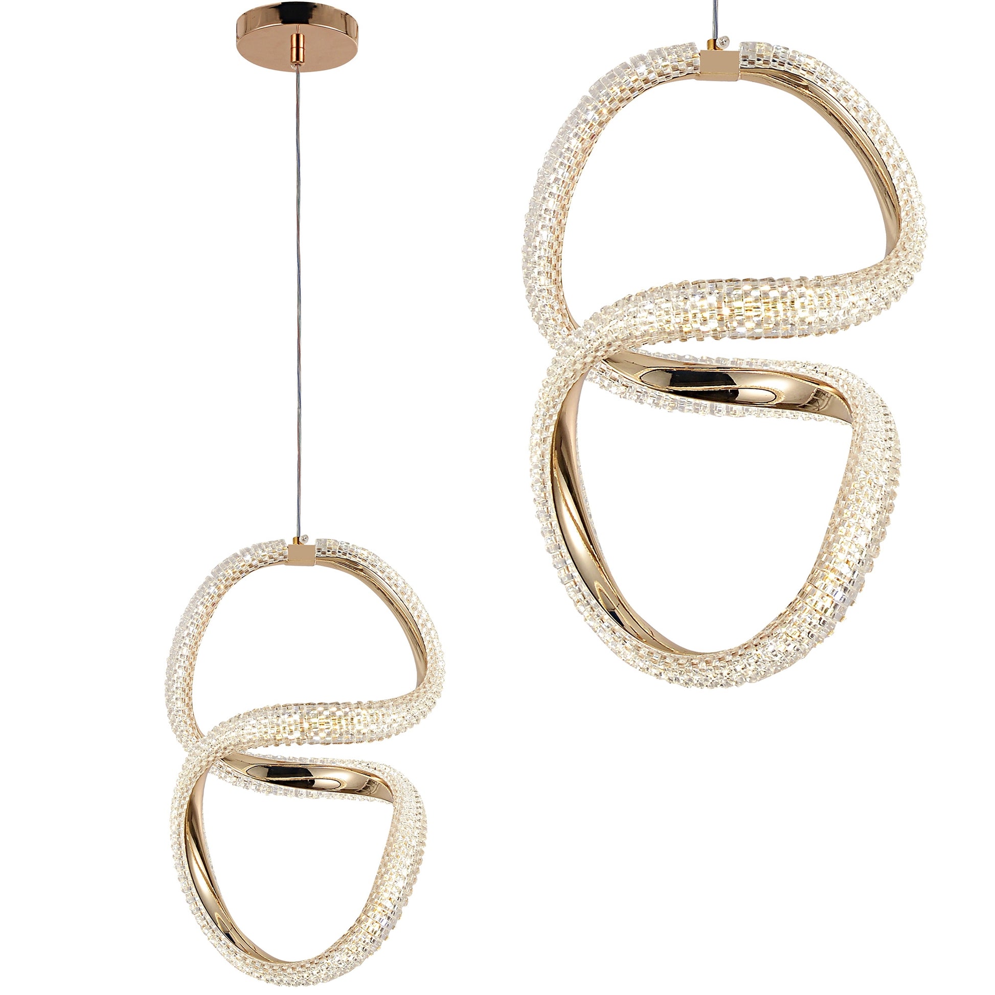 Lampa Wisząca Led G069-cp Złota  1