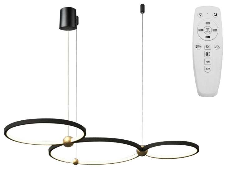 Lampa Ring 3 Led + Pilot APP752-30-40-50 Czarna  1