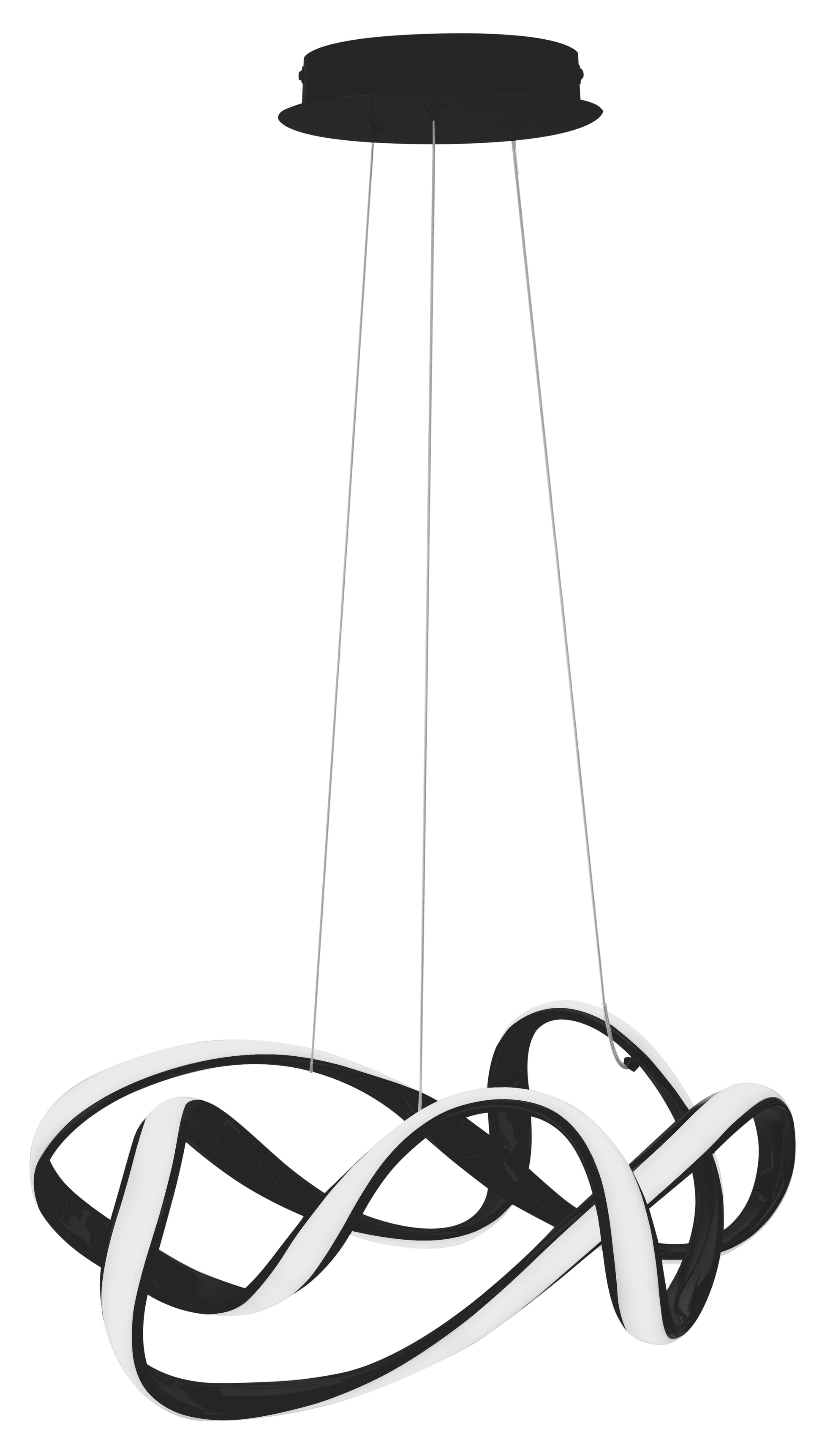 Lampa Sufitowa Nowoczesna Led + Pilot Eve App820-cp Czarna  2