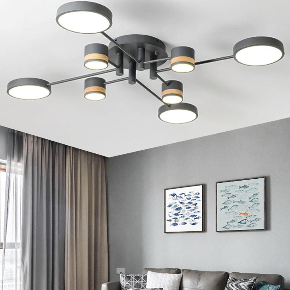 Lampa Sufitowa APP528-8C Szara  3