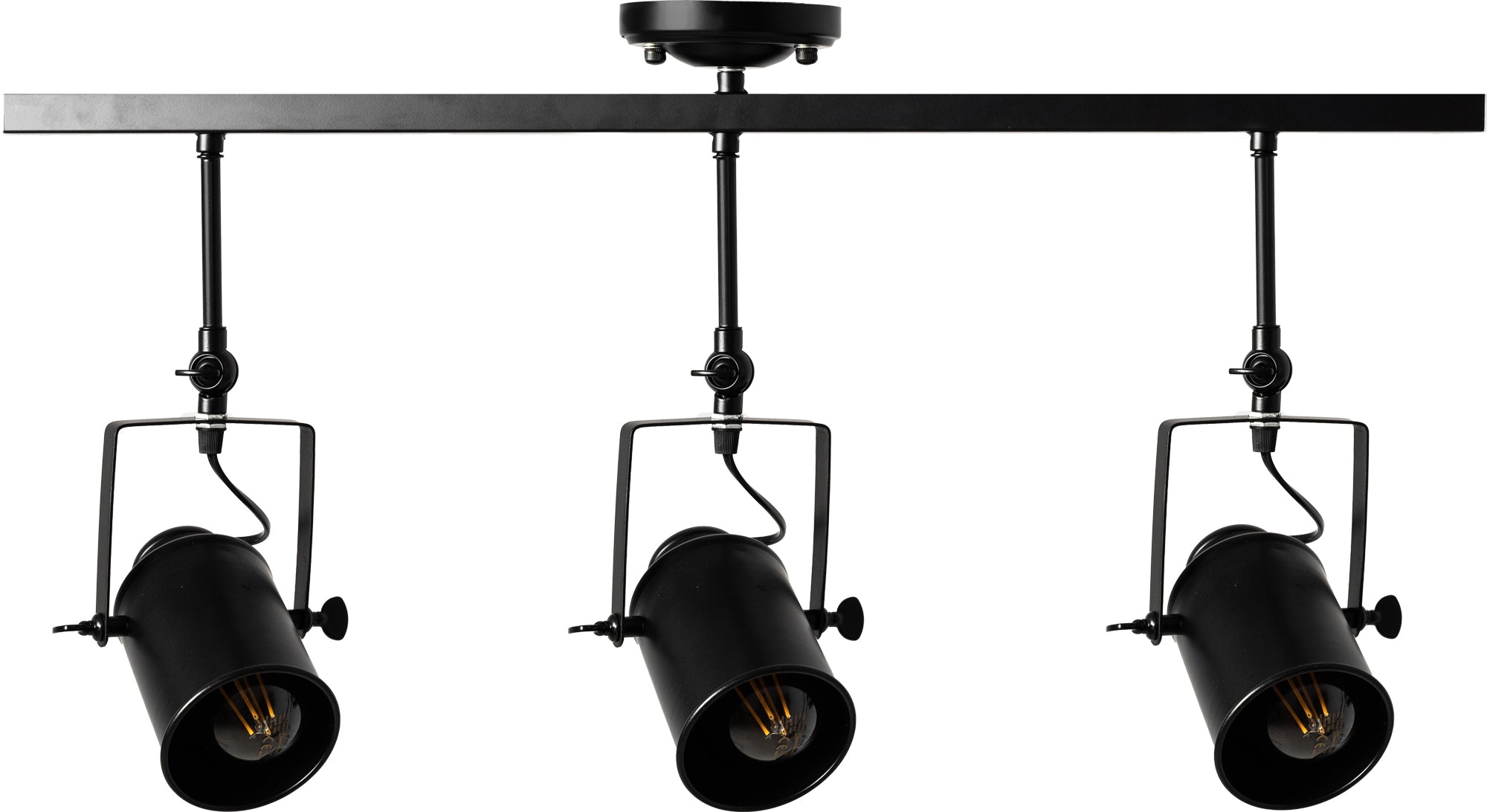 Reflektor Lampa Ruchoma Spot Sufitowa Potrójna E27 APP487-3C Czarna  1
