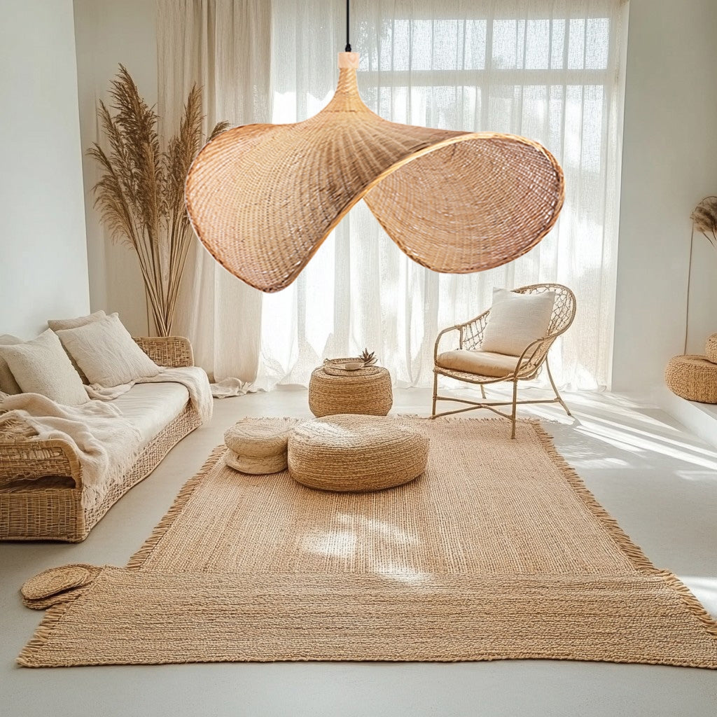 Lampa Wisząca Bambusowa APP1641-1CP 50cm  4