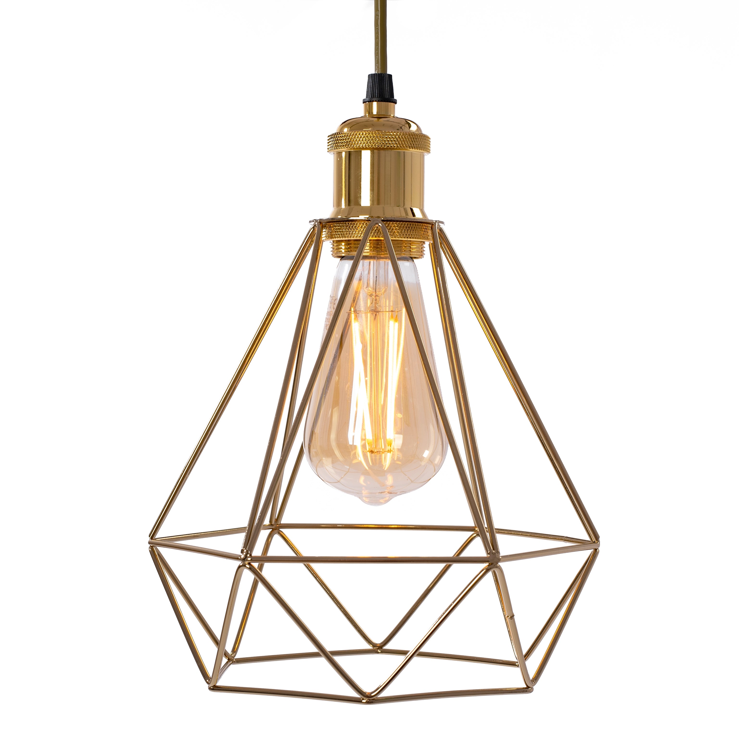 Lampa Wisząca Diament 392197 Jasno Złota  1