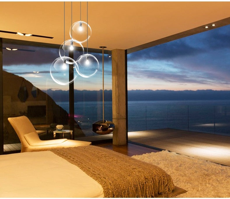 Lampa Sufitowa Wisząca Szklana Lassi 30 Cm APP308-1CP Czarna  6