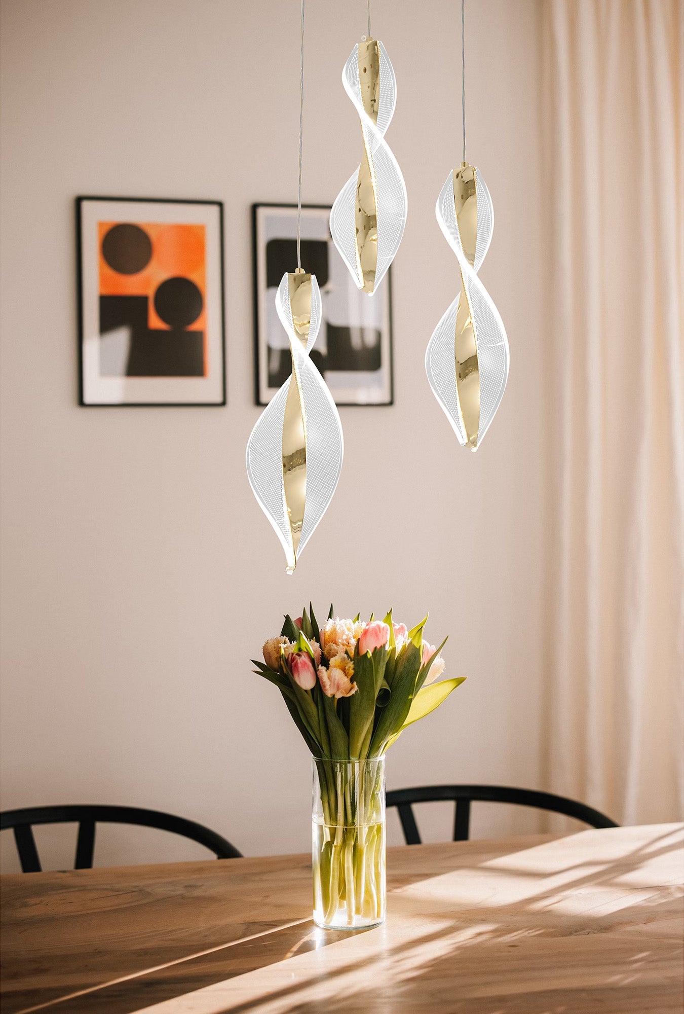 Lampa Wisząca Led G028-3cp Złoty  2