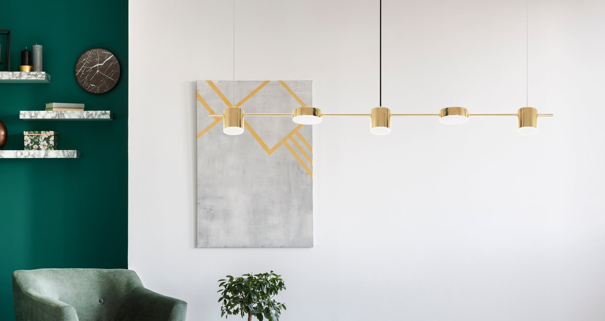 Lampa Sufitowa Wisząca Led APP929-5CP Złota  6