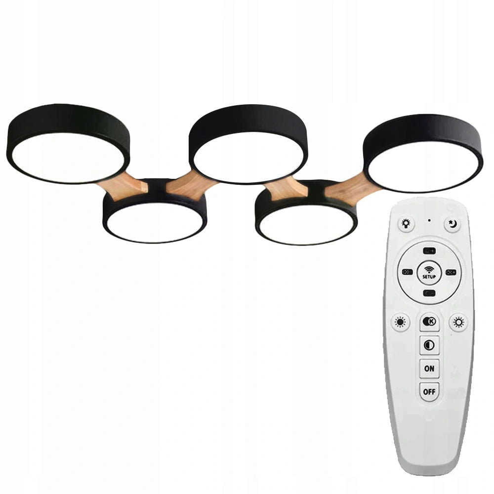 Lampa Sufitowa APP526-5C Czarna  1