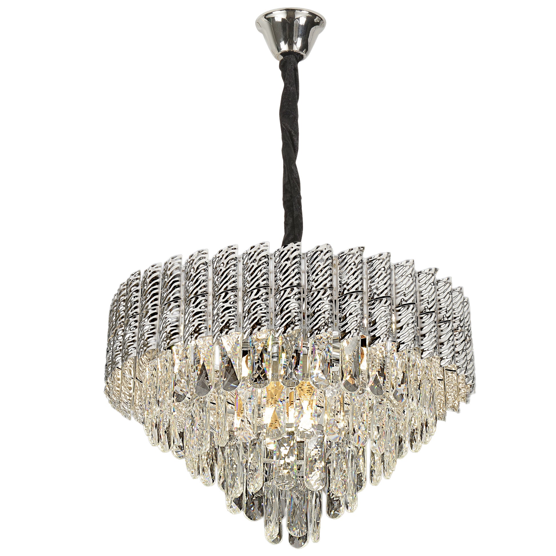 Lampa Wisząca Z Kryształami G055-cp 50cm Chrom  1