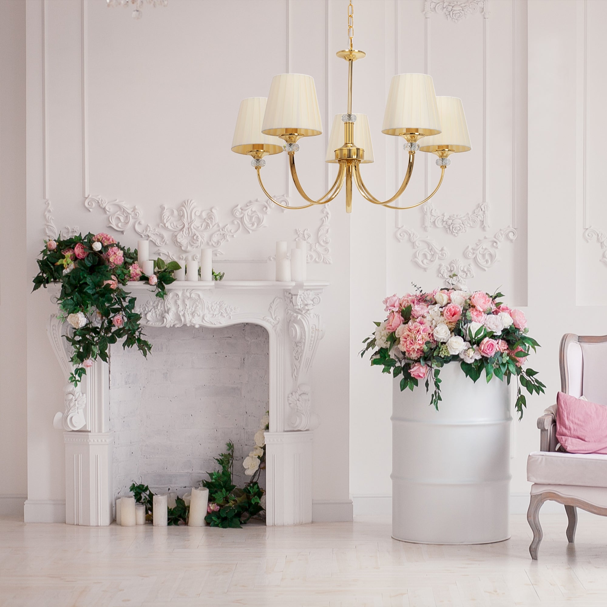 Lampa Wisząca Z Kryształami APP1014-5CP  6