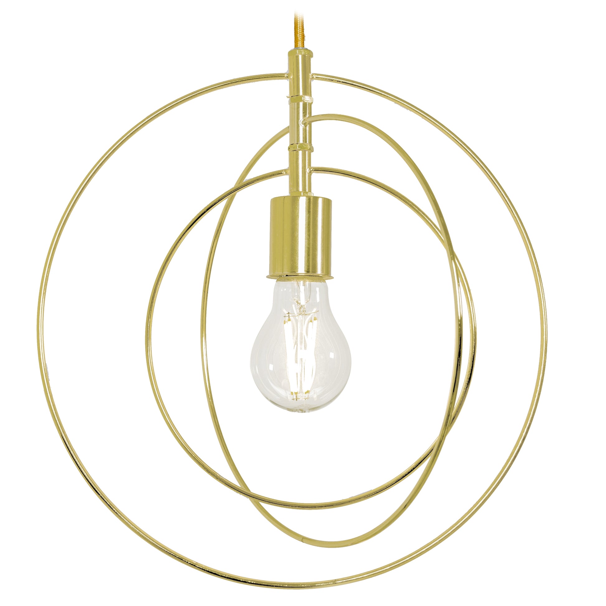 Lampa Sufitowa Metalowa Pierścieniowa APP286-1CP Złota  2