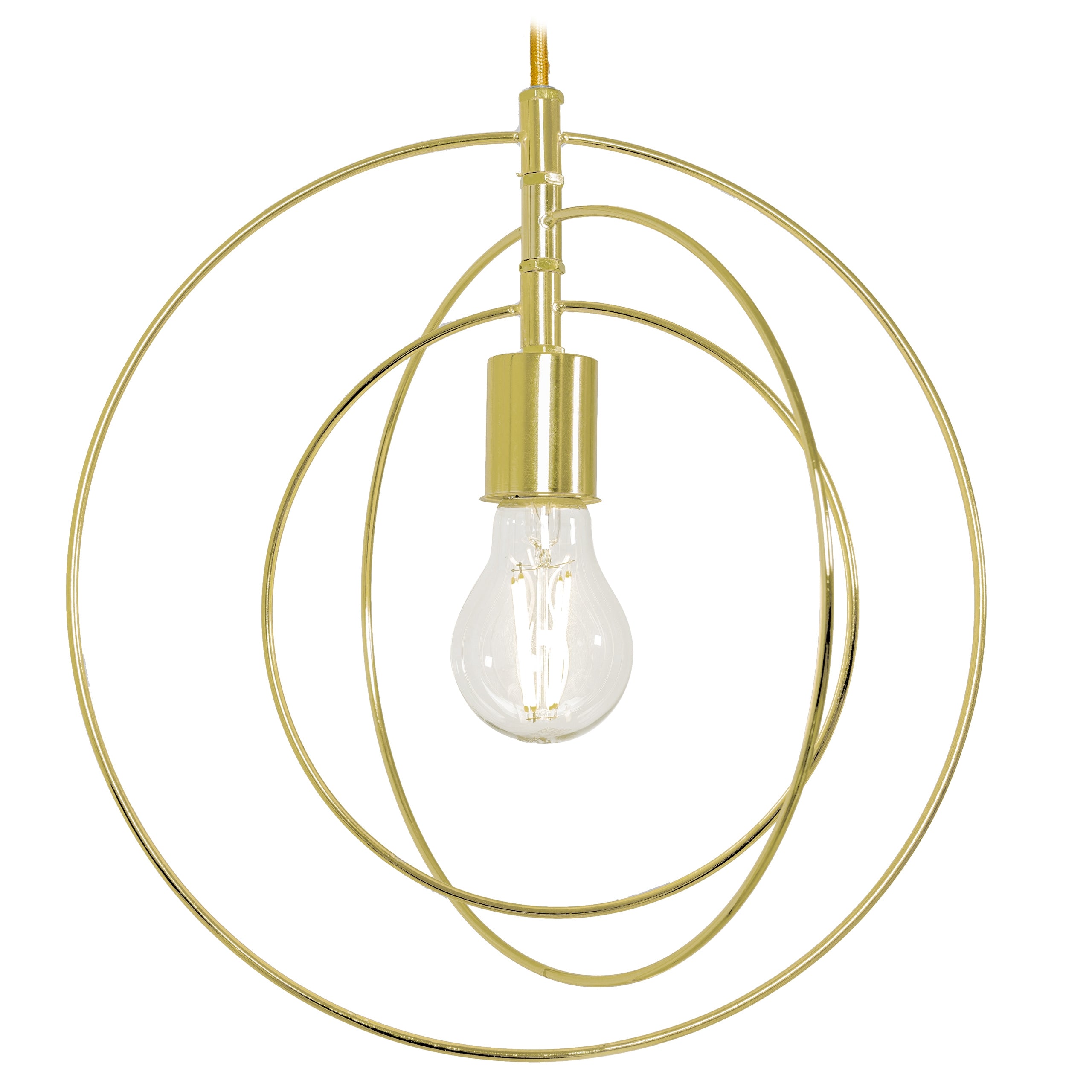 Lampa Sufitowa Metalowa Pierścieniowa APP286-1CP Złota  2