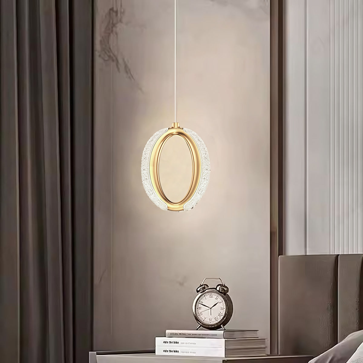 Lampa Wisząca Kryształowa Led G114-1cp Złota  2