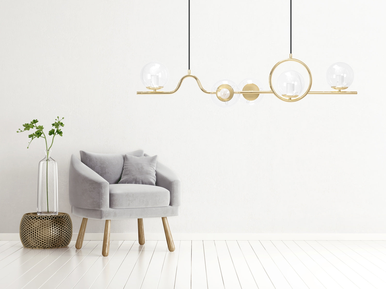 Lampa Wisząca APP1023-5CP Złota  5