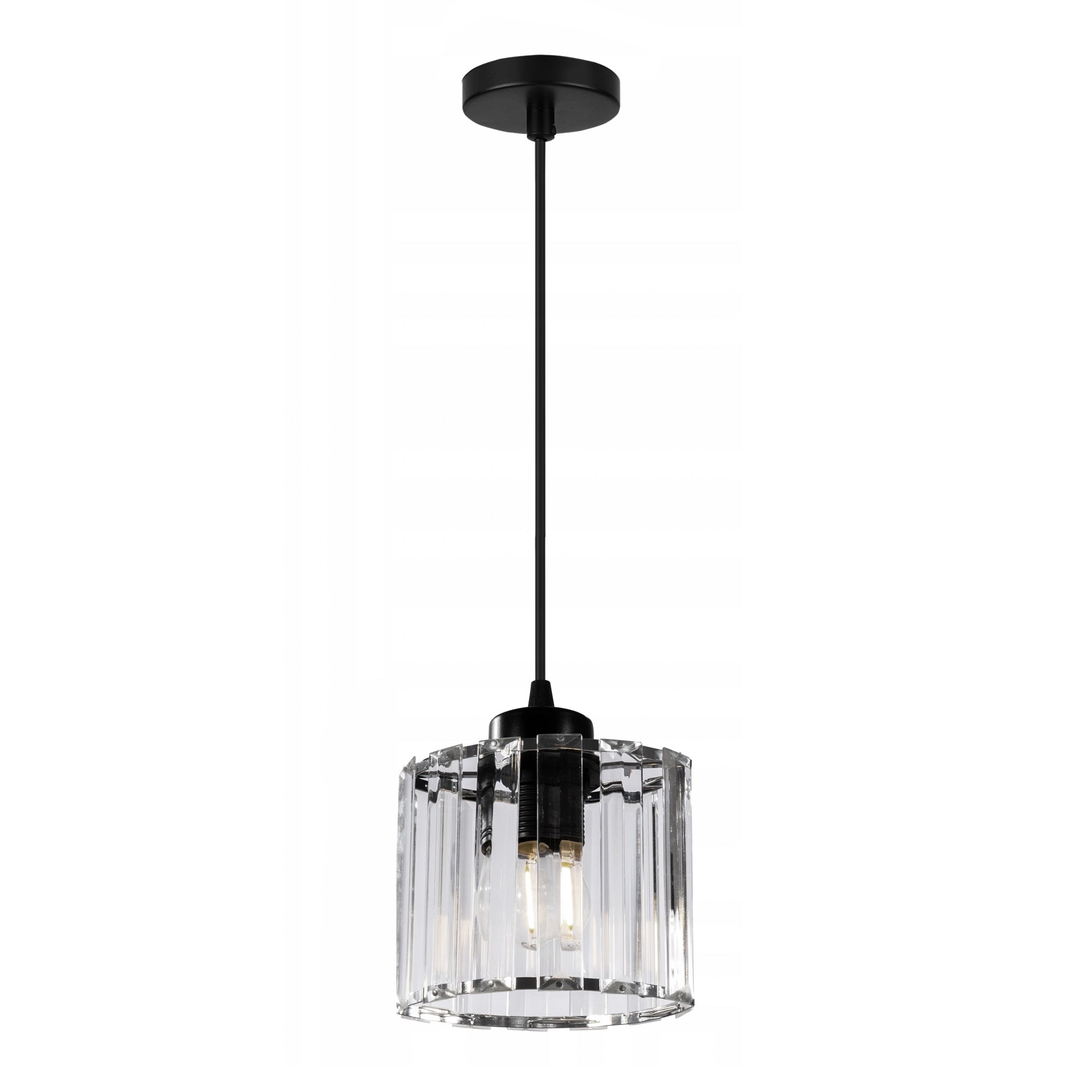 Lampa Sufitowa Kryształ APP511-1CP Czarna  2