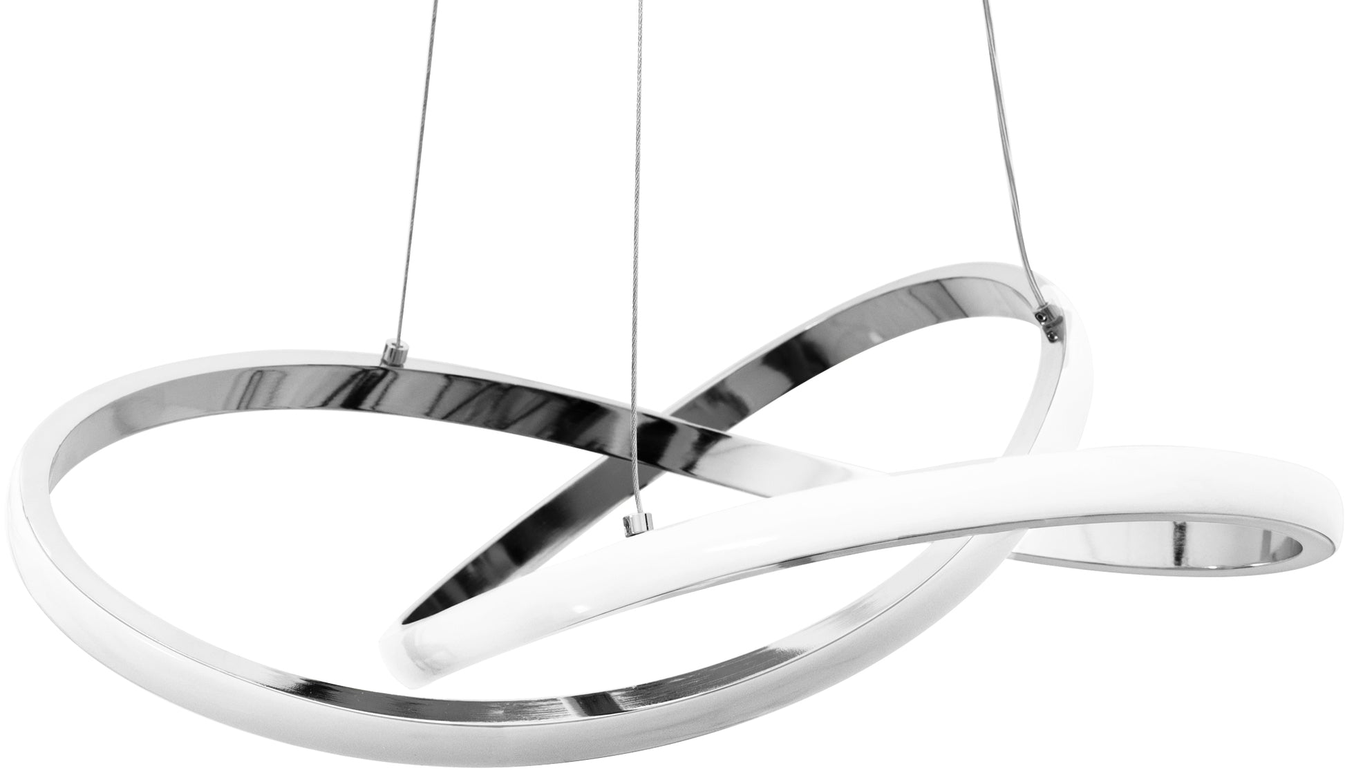 Lampa Sufitowa Wisząca Ring Nowoczesna Led + Pilot App389-cp Chrom  3