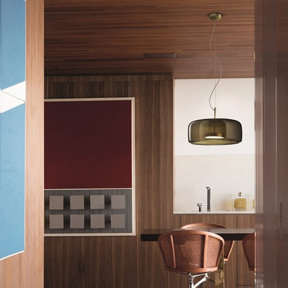 Lampa Sufitowa Wisząca Szklana APP614-1CP Szara  7