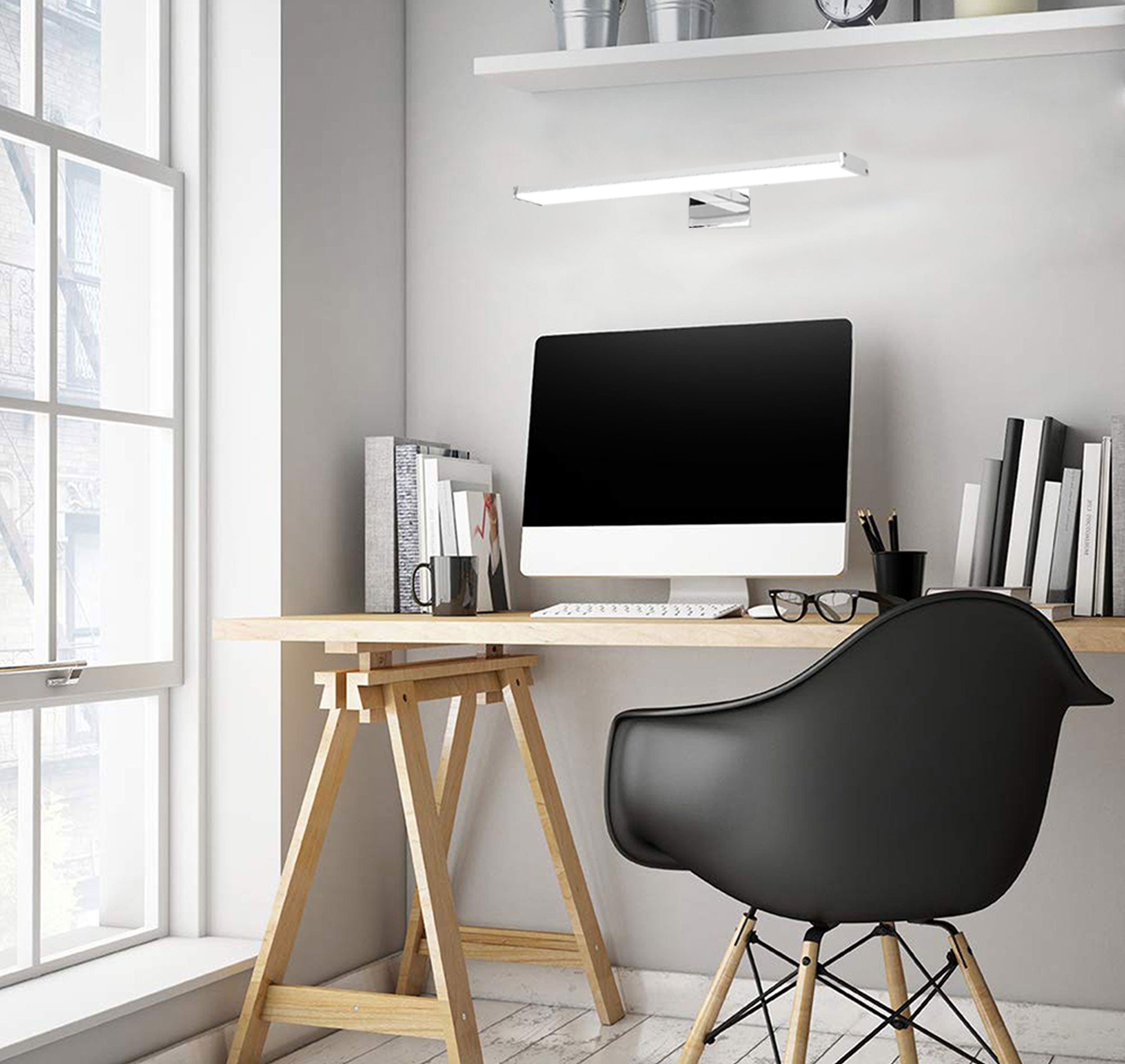 Lampa Kinkiet Łazienkowy Led Nad Lustro 12w 53cm APP369-1W Chrom  2