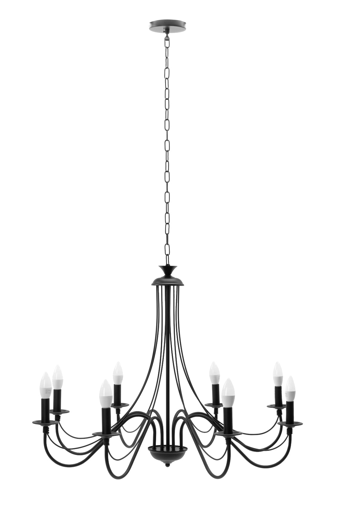 Lampa Sufitowa Wisząca Rustykalna APP648-8CP Czarna  1