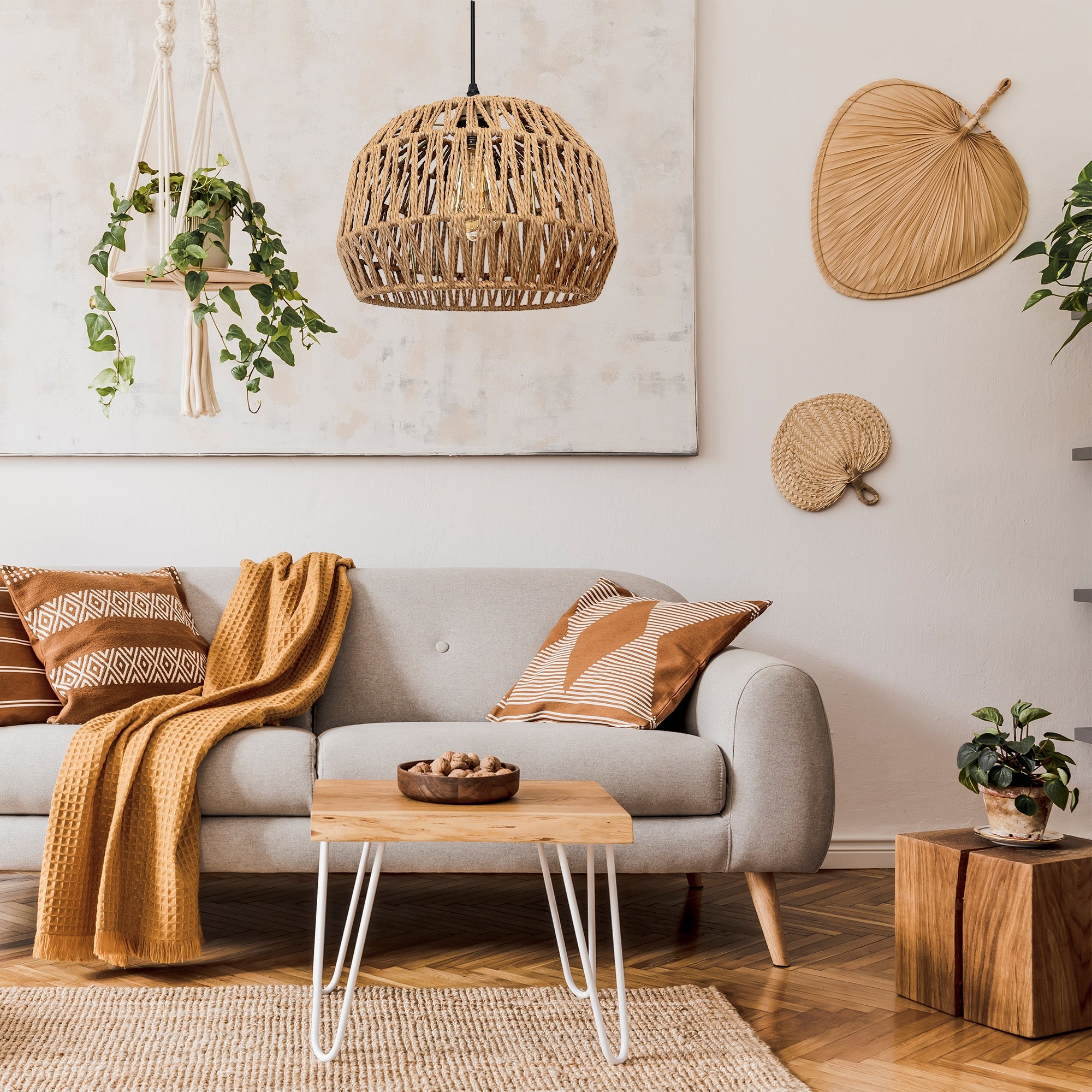 Lampa Wisząca Boho APP1291-1CP Beż  2