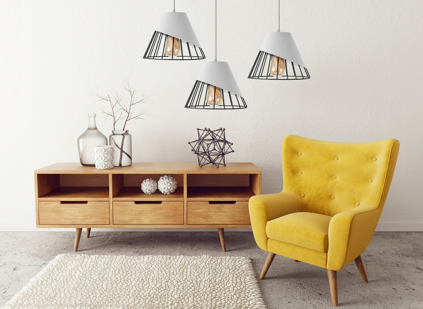 Lampa Sufitowa Wisząca Klosz Metal APP227-1CP Czarna  3