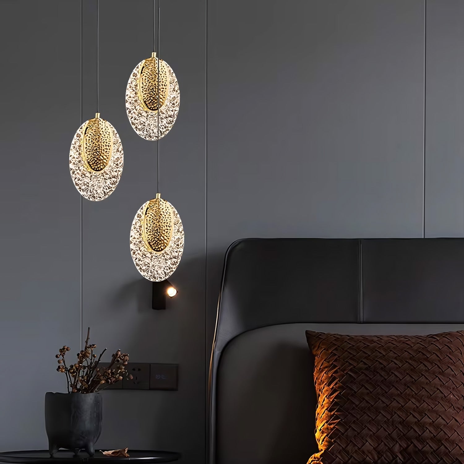 Lampa Wisząca Kryształowa Led G088-1cp Złota  4