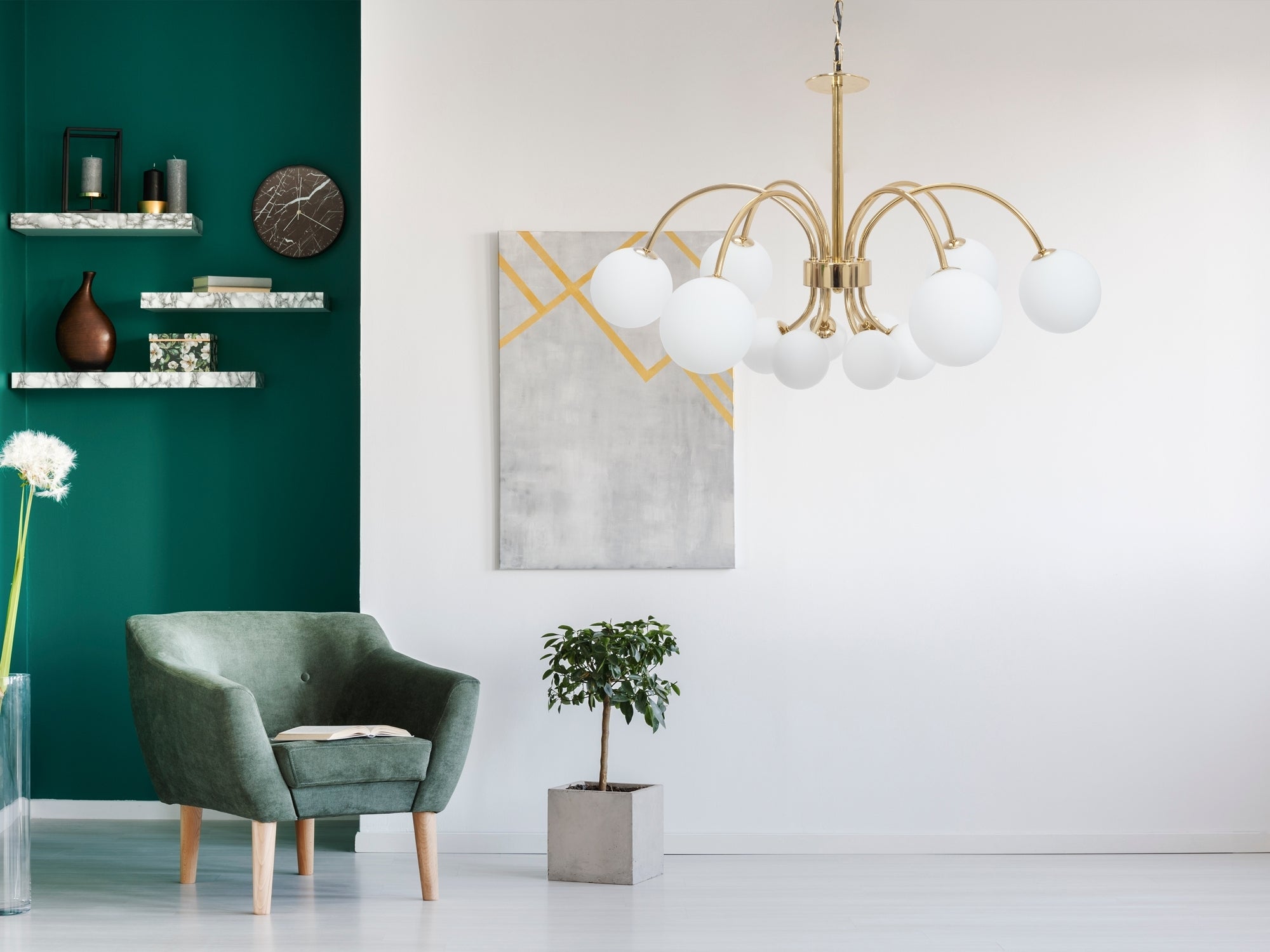 Lampa Sufitowa Glamour APP962-12CP Złota  6