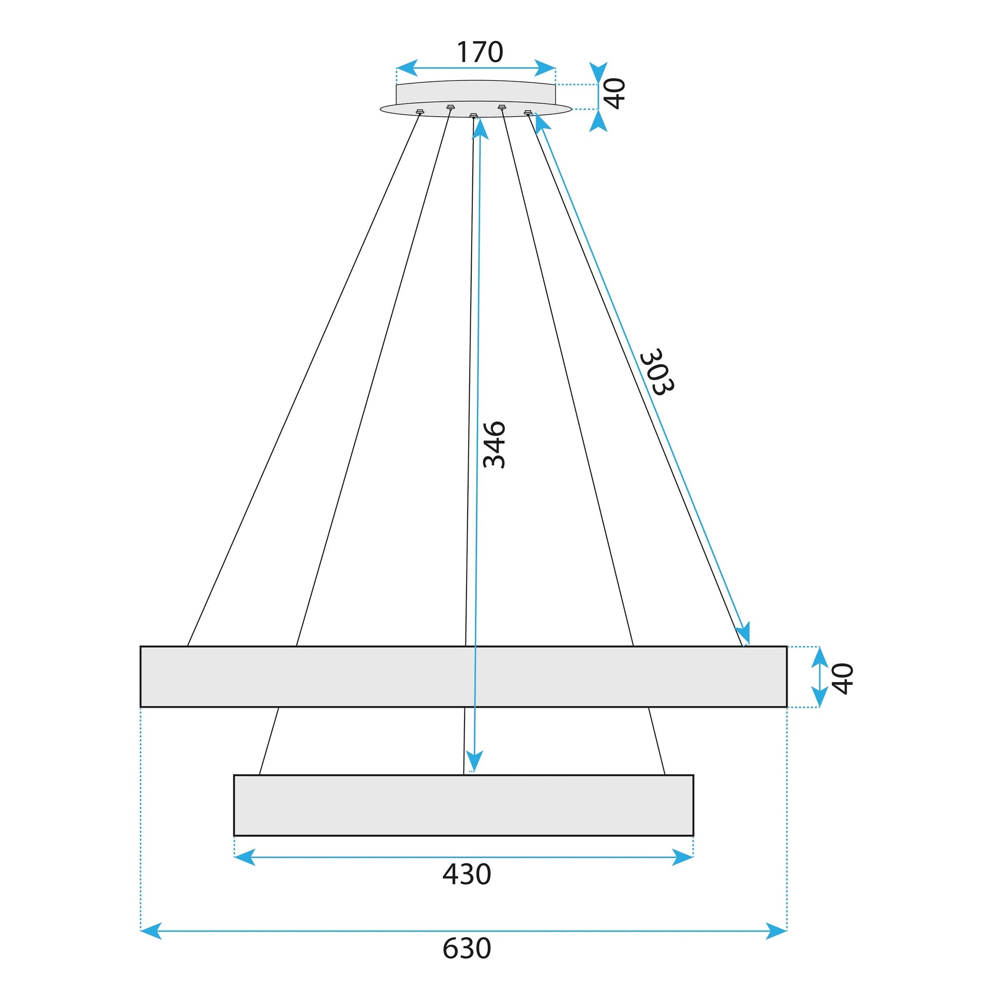 Lampa Wisząca Led G046-2cp Chrome  6