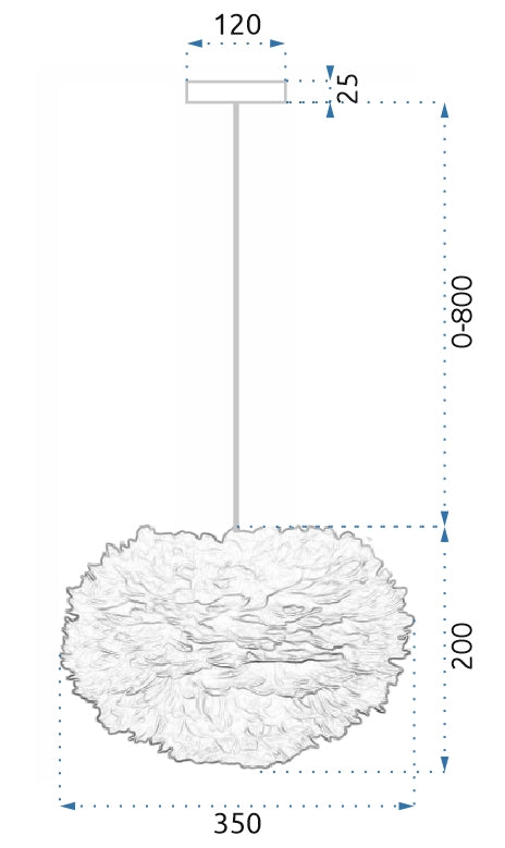 Lampa Wisząca Z Piór APP334-3CP Szara  9