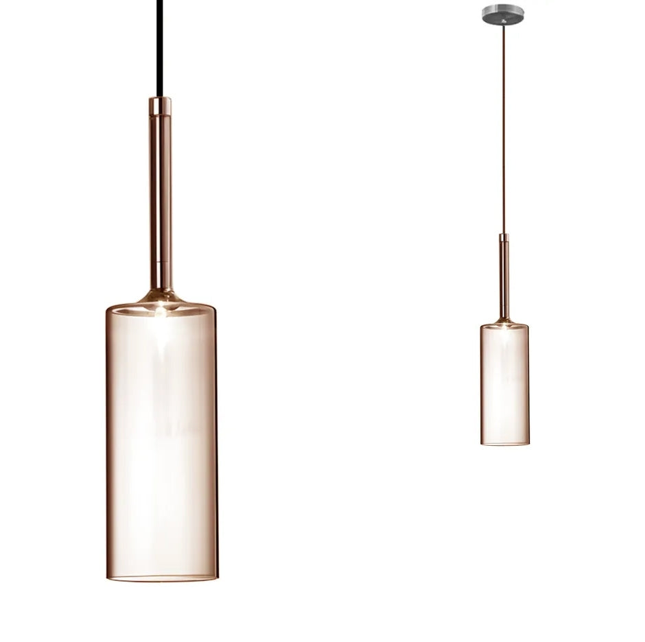 Lampa Sufitowa Wisząca Szklany Klosz APP1700-1CP Amber C  1