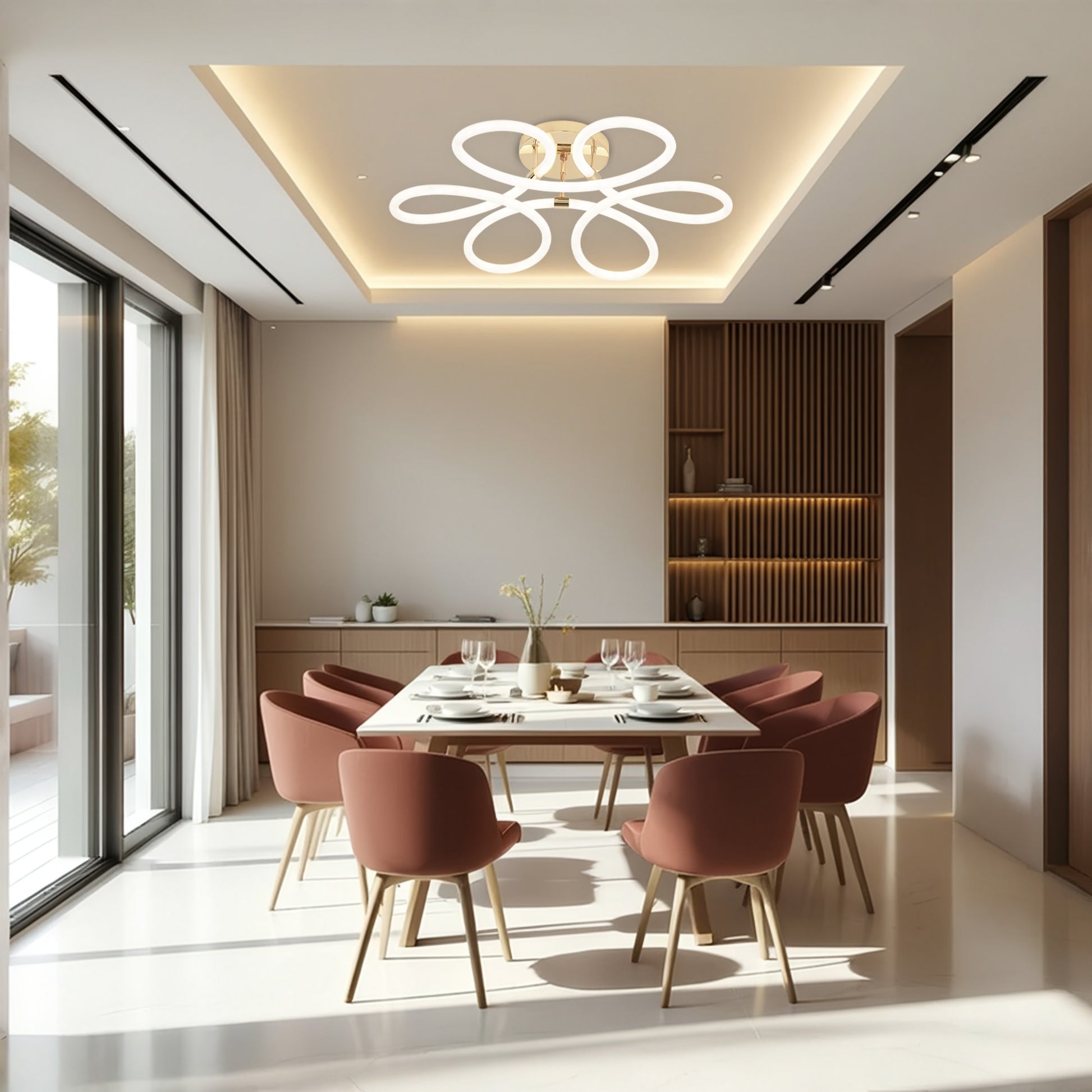 Lampa Sufitowa Nowoczesna Led G023-c Złota  3