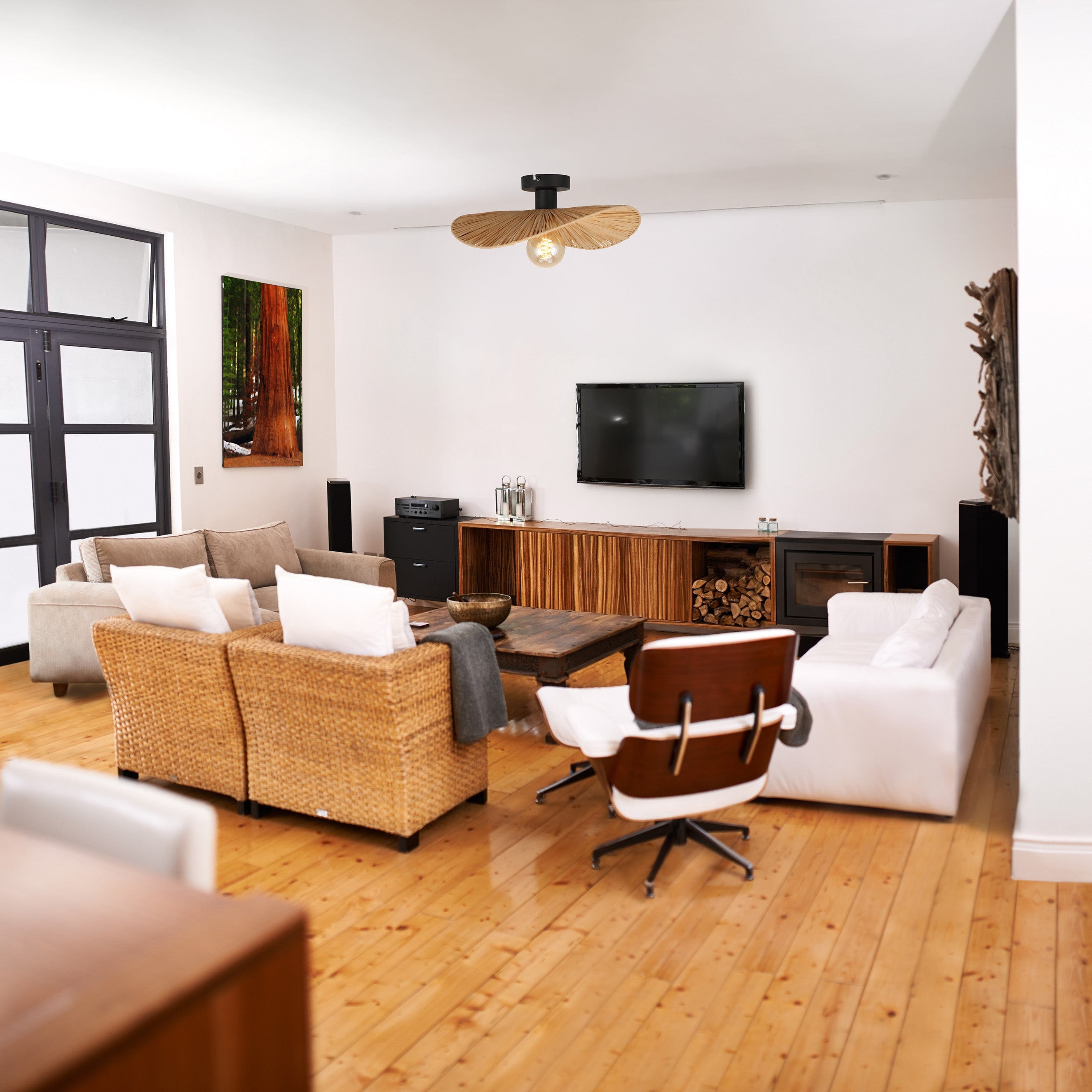 Lampa Sufitowa APP1827-1CP Nature Black  2