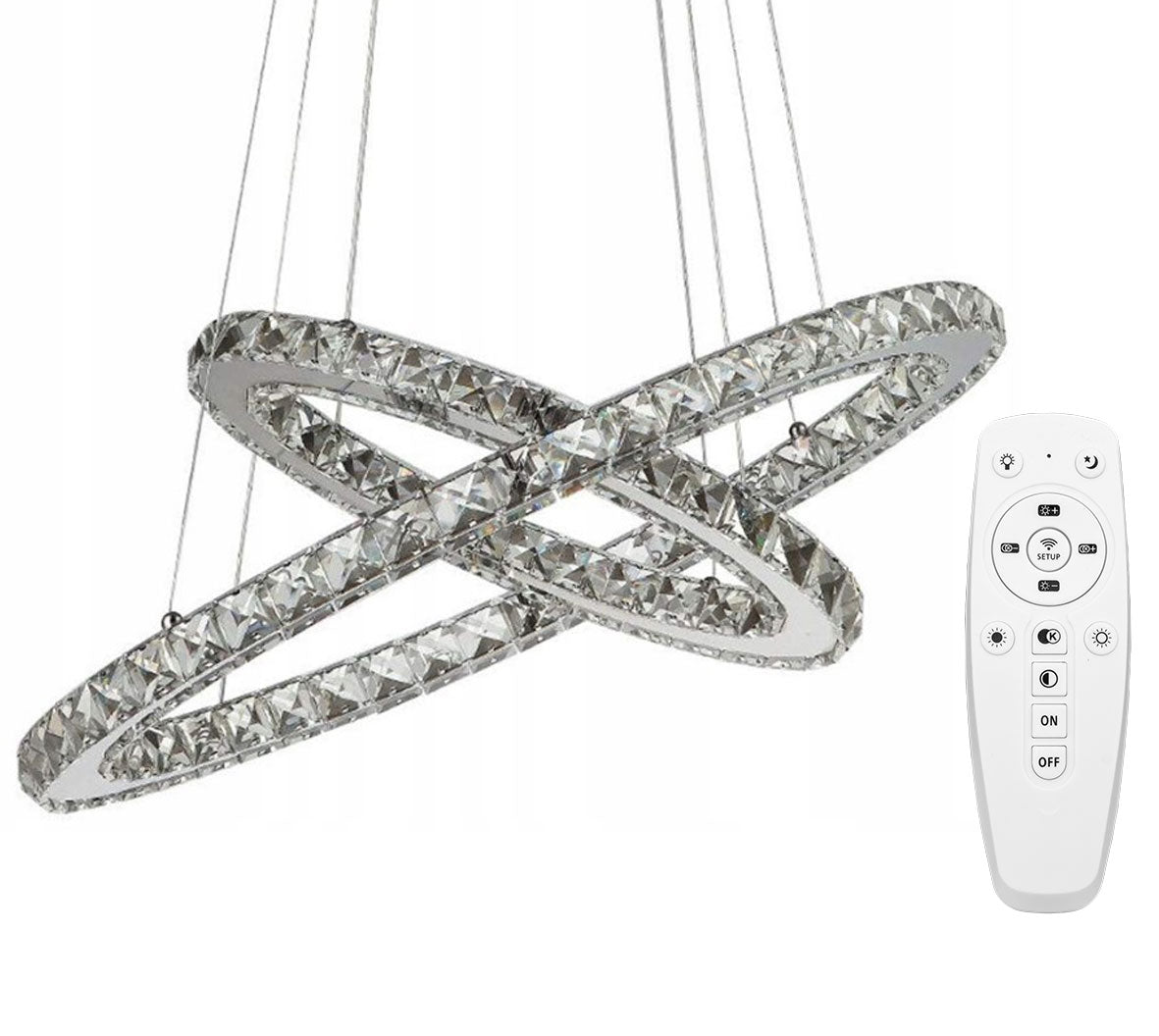 Lampa Sufitowa Kryształowa Ring 50+30cm Pilot App418-cp  1