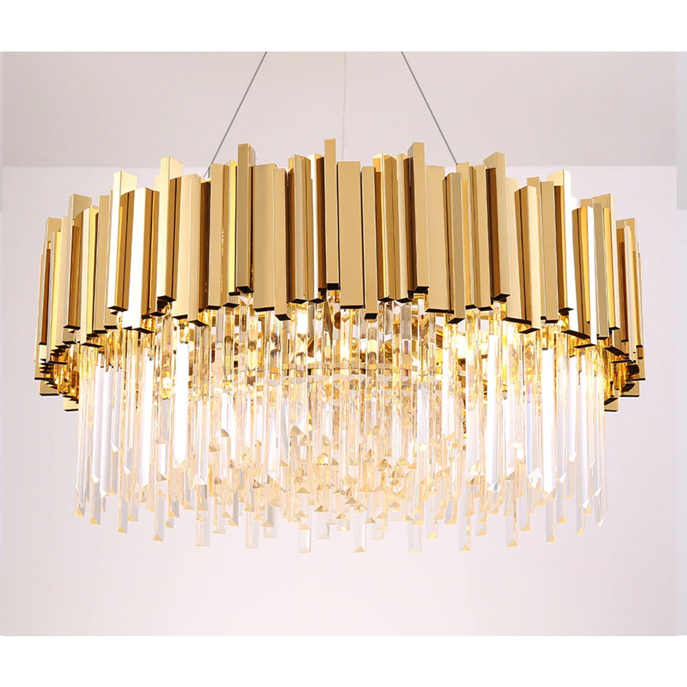 Lampa Sufitowa Kryształowa App601-c Złota  5