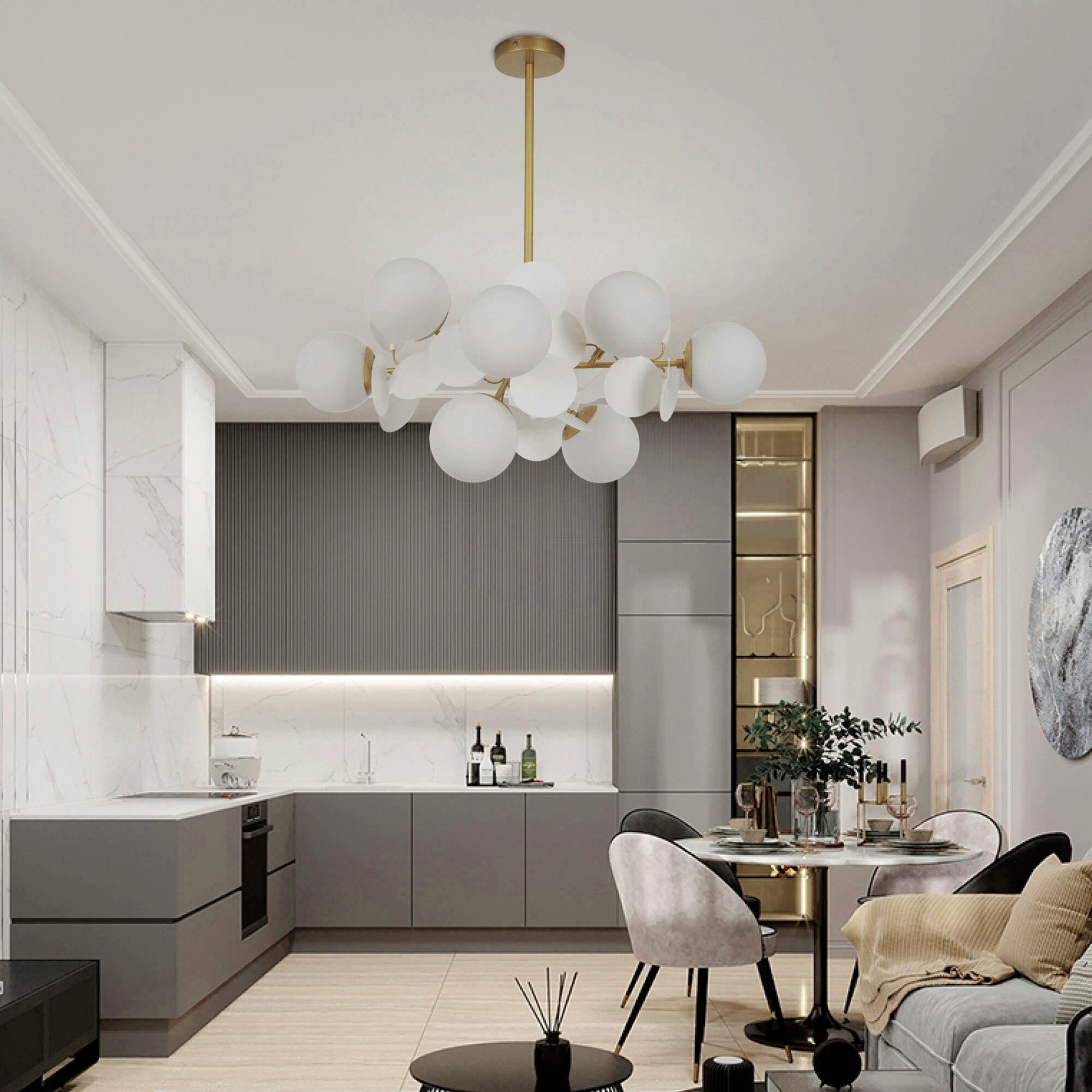 Lampa Sufitowa Wisząca Złota APP1565-12  6