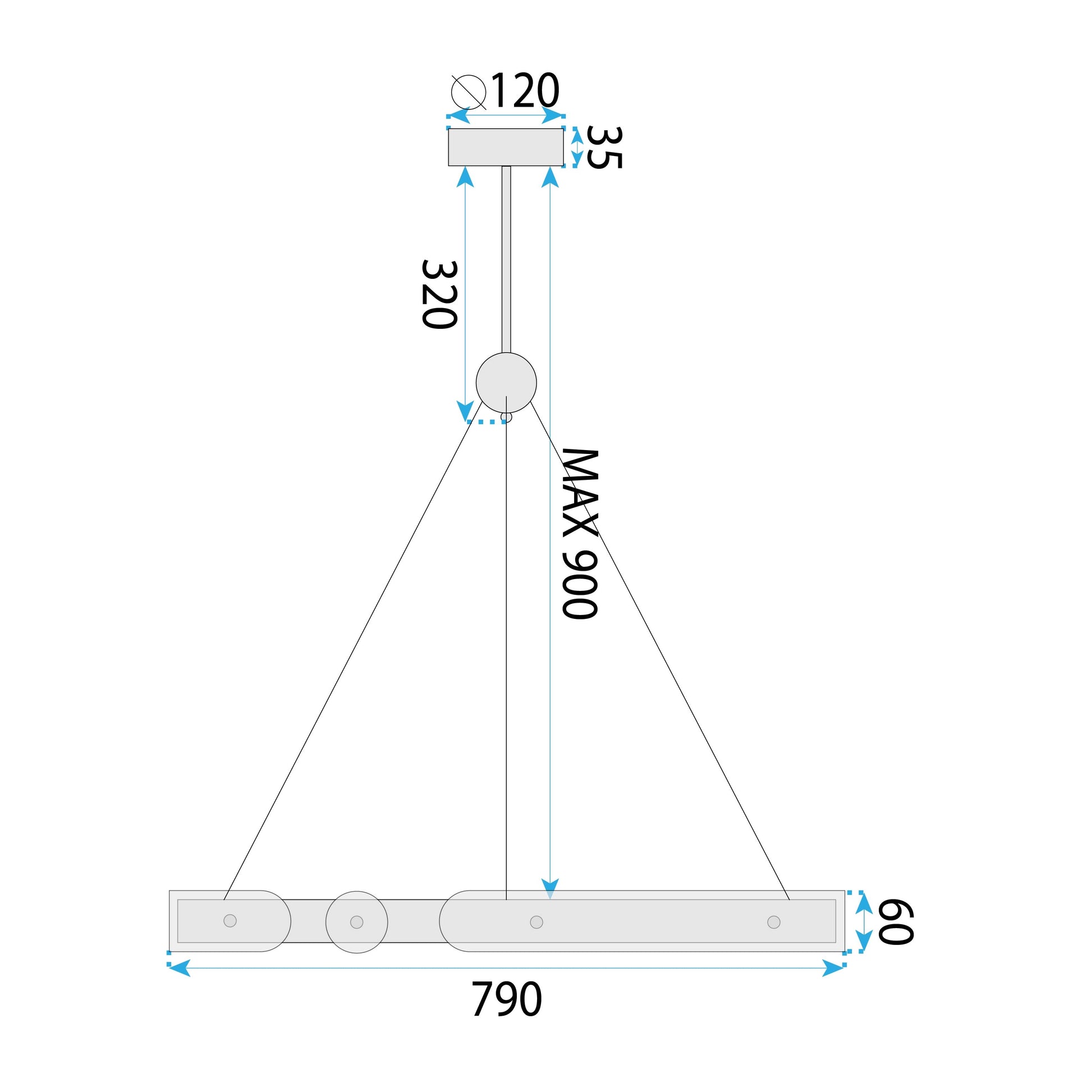 Lampa Wisząca Led App1549-cp + Pilot  6